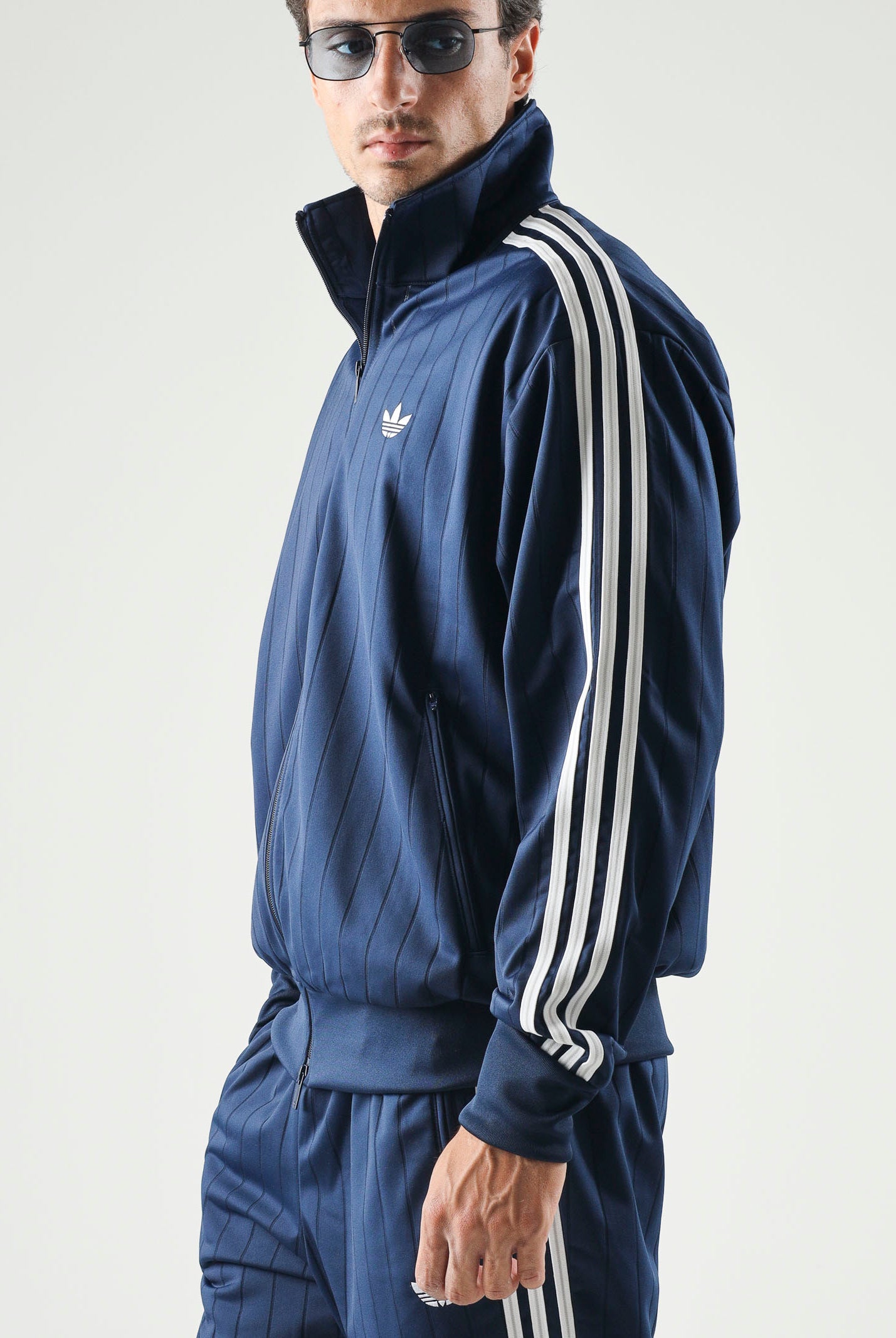 ADIDAS ORIGINALS Felpa con zip FIREBIRD indigo da uomo KE4128 . ADIDAS ORIGINALS
