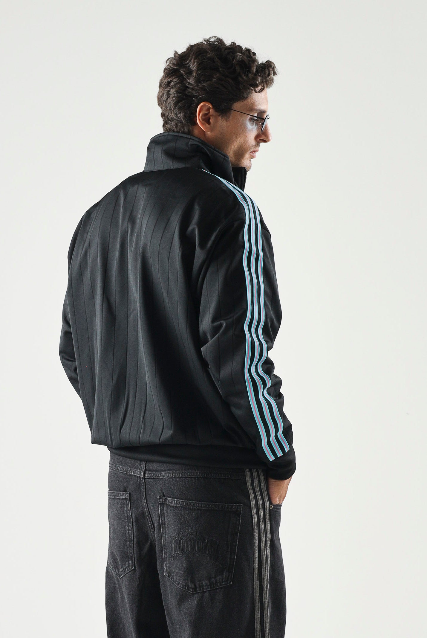 ADIDAS ORIGINALS Felpa con zip FIREBIRD DROP NEEDLE TRACK TOP Black, da uomo. KE4130 . ADIDAS ORIGINALS