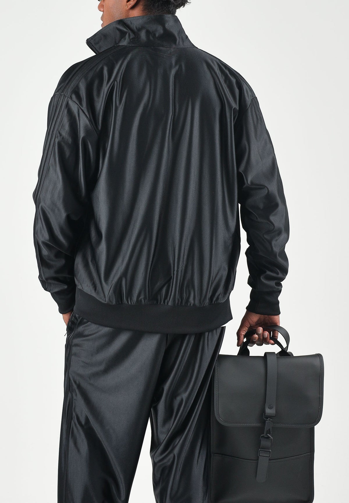 ADIDAS ORIGINALS Felpa con zip FIREBIRD METALLIZZATA nera per uomo e donna KE4163 . ADIDAS ORIGINALS