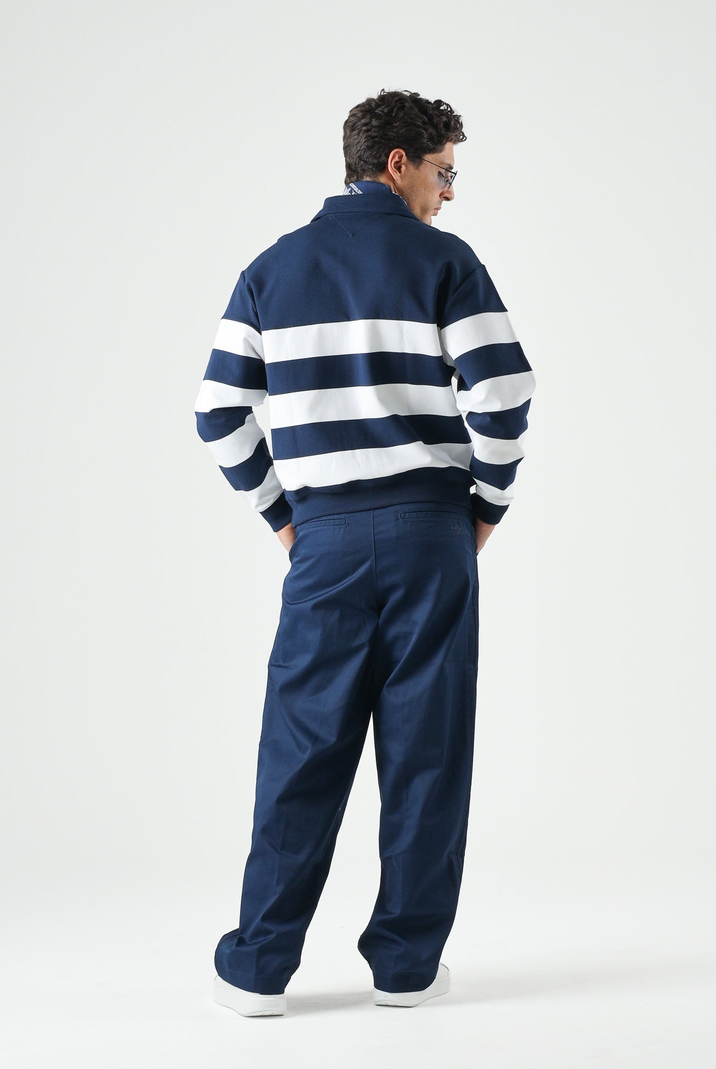 ADIDAS ORIGINALS Pantaloni casual 3-Stripes Pleated Pants nindig blu, colore basico blu, per uomo e donna. KE4176 . ADIDAS ORIGINALS