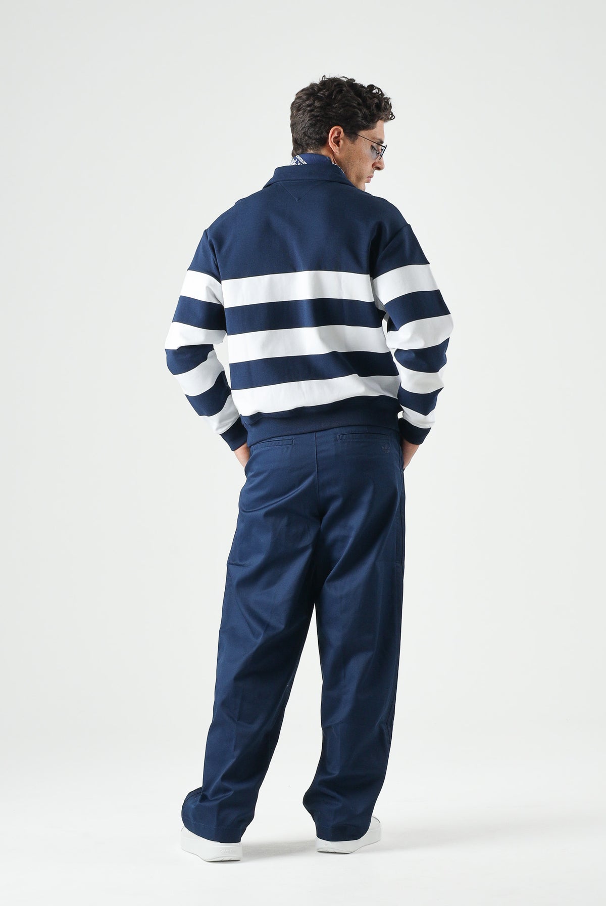 ADIDAS ORIGINALS Pantaloni 3 STRIPES blu da uomo in tinta unita KE4176 . ADIDAS ORIGINALS
