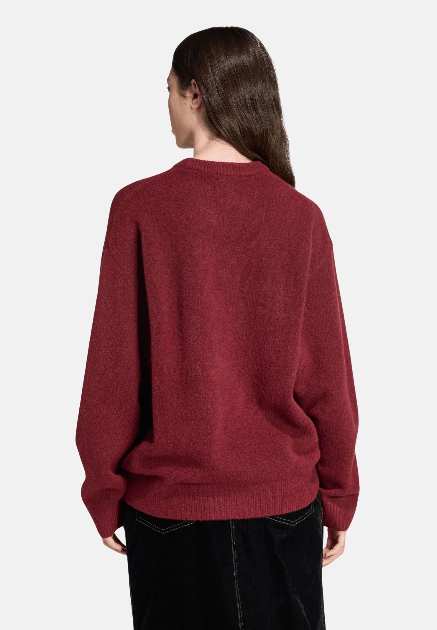 ADIDAS ORIGINALS Maglione ATHLETIC DEPARTMENT girocollo bordeaux per uomo e donna <BR/> KF2537 . ADIDAS ORIGINALS