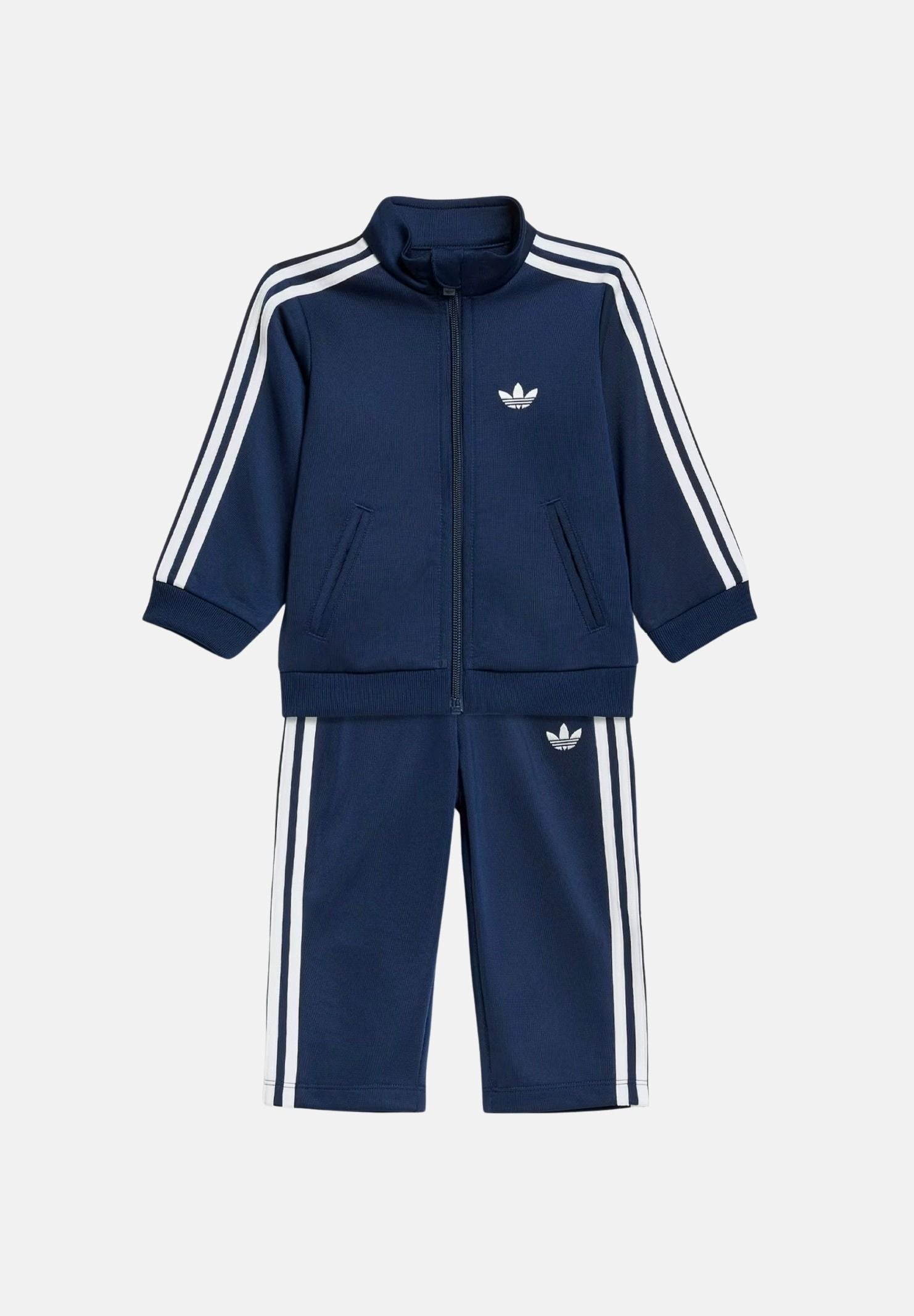 ADIDAS ORIGINALS Tuta TRACKSUIT FIREBIRD indigo blu da neonato con iconiche 3-Stripes a contrasto KG3884 . ADIDAS ORIGINALS