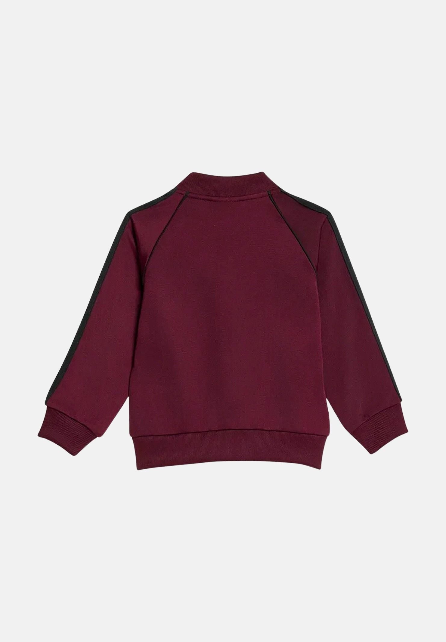 ADIDAS ORIGINALS Tuta SST Maroon bordeaux neonato con iconiche 3-Stripes a contrasto e logo Trefoil KH0847 . ADIDAS ORIGINALS