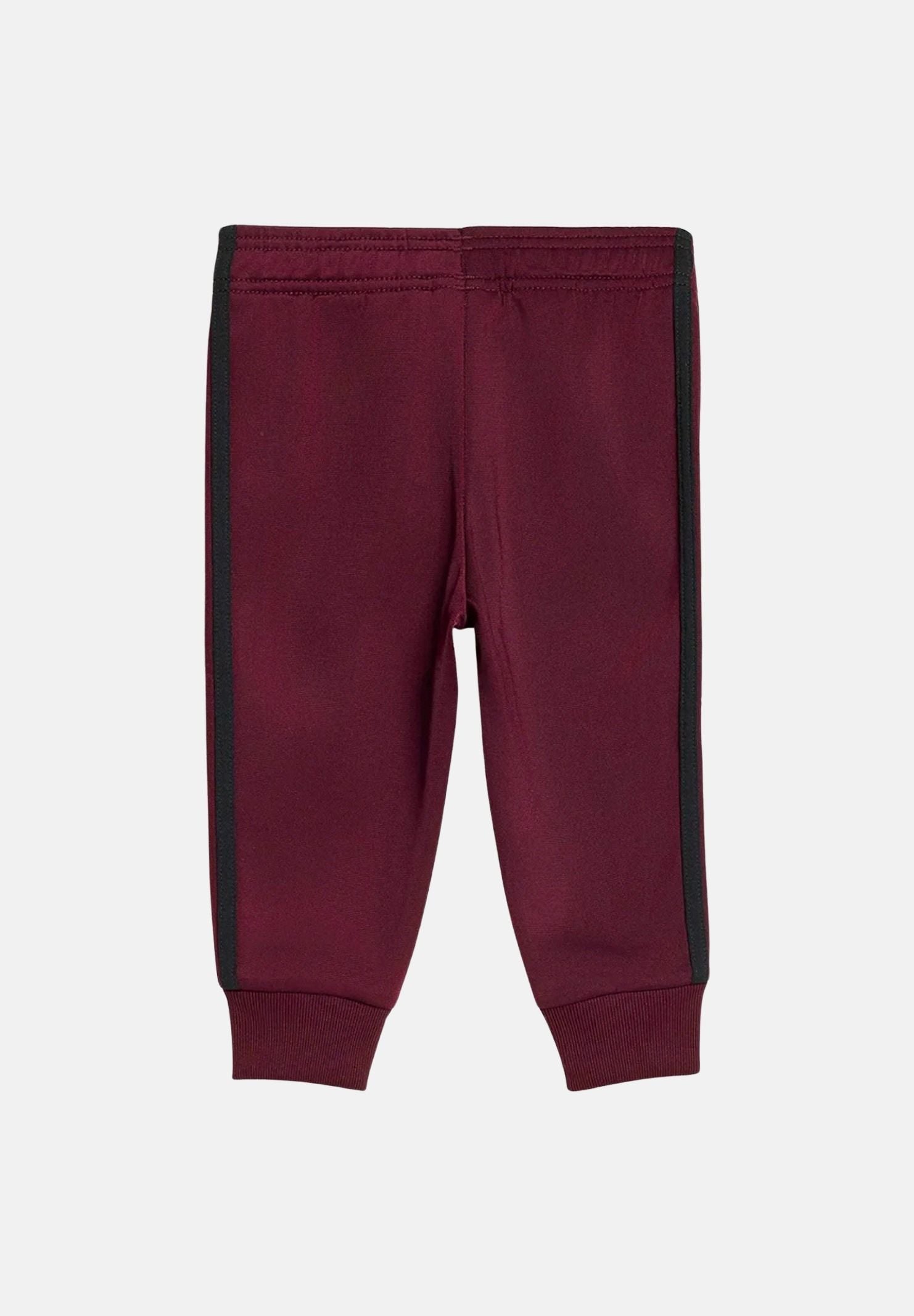 ADIDAS ORIGINALS Tuta SST Maroon bordeaux neonato con iconiche 3-Stripes a contrasto e logo Trefoil KH0847 . ADIDAS ORIGINALS