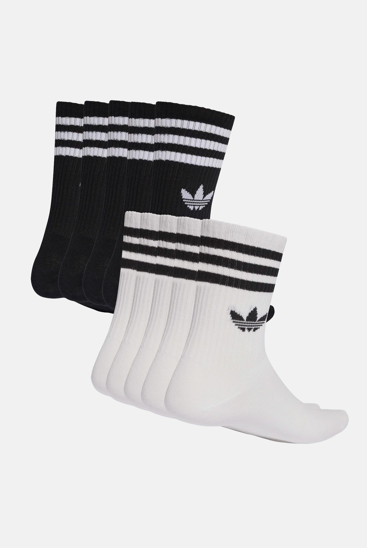 ADIDAS ORIGINALS Calzini 3 stripes in confezione da 10 paia, bianchi e neri per uomo e donna. KH1556 . ADIDAS ORIGINALS