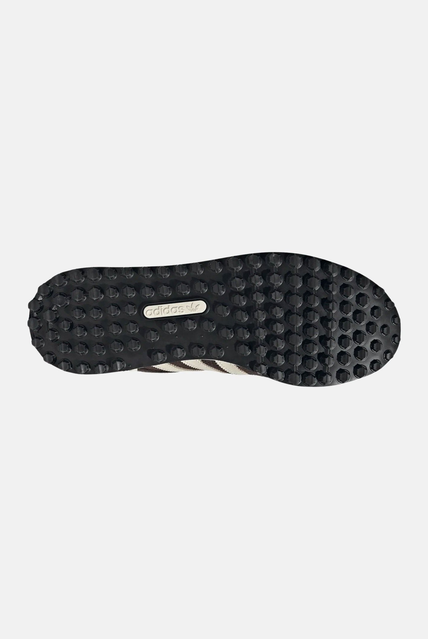 ADIDAS ORIGINALS Sneakers LA TRAINER OG marrone e bianca da uomocon strisce laterali a contrasto KH9679 . ADIDAS ORIGINALS