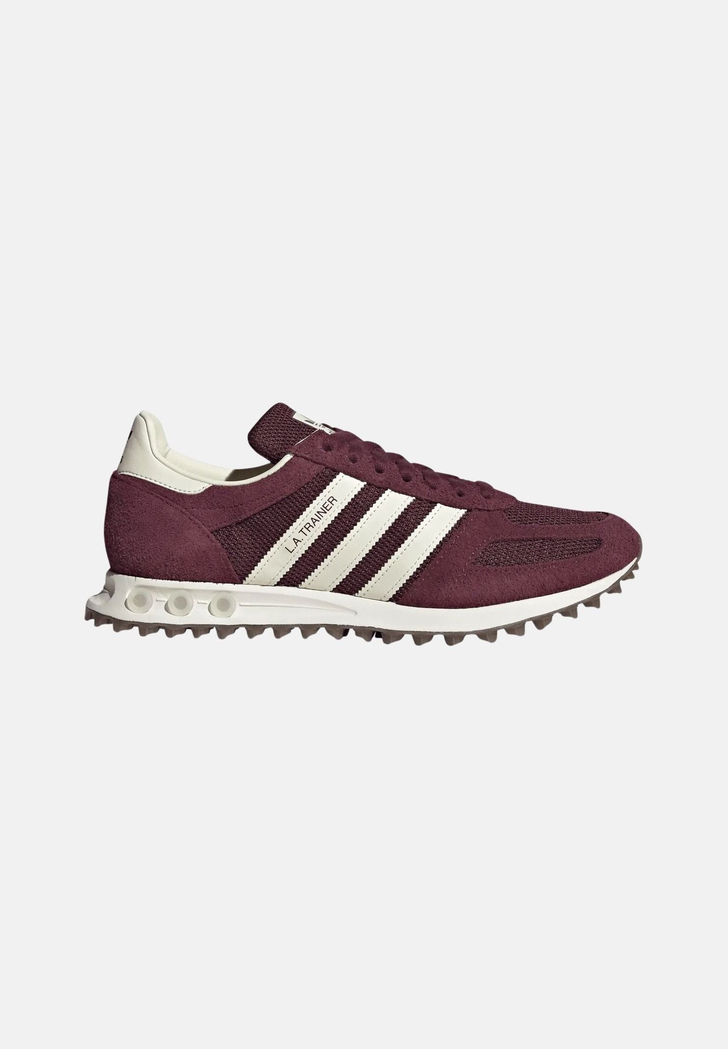 ADIDAS ORIGINALS Sneakers LA TRAINER OG Maroon bordeaux con inserti in suede KH9682 . ADIDAS ORIGINALS