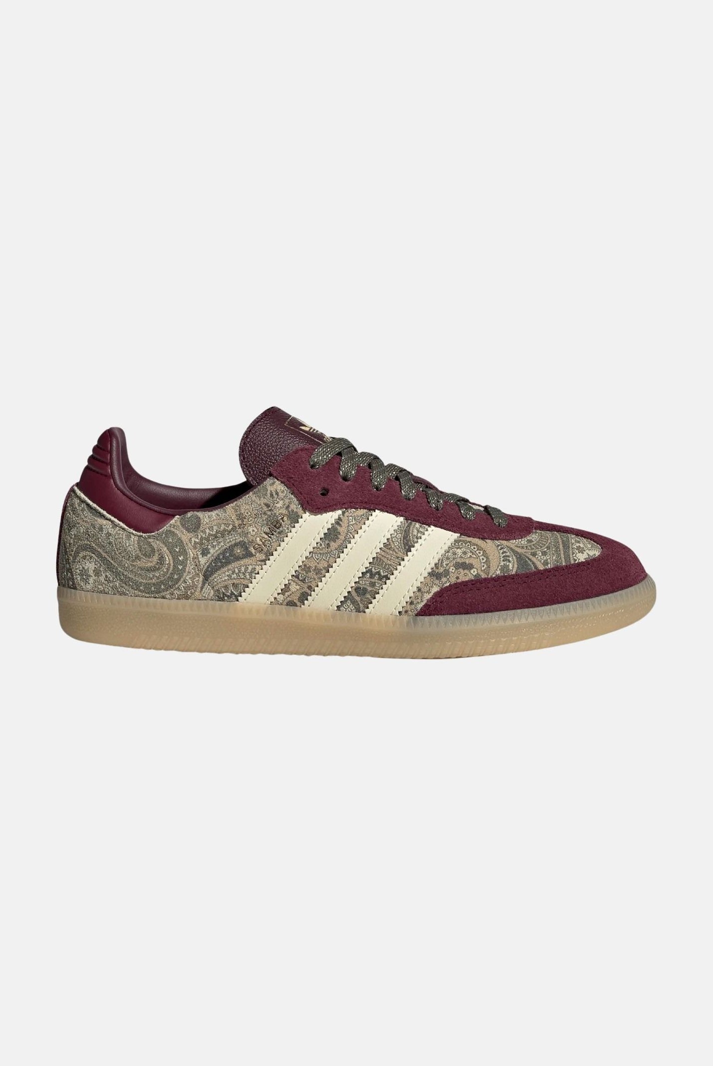 ADIDAS ORIGINALS Sneakers SAMBA OG X LIBERTY LONDON Maroon vaniglia da donna KH9802 . ADIDAS ORIGINALS