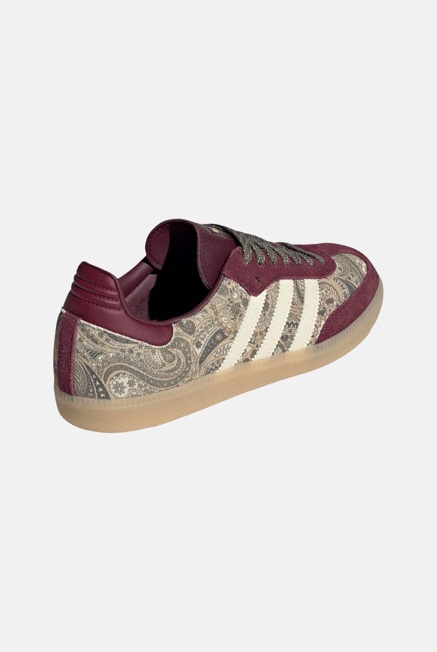 ADIDAS ORIGINALS Sneakers SAMBA OG X LIBERTY LONDON Maroon vaniglia da donna KH9802 . ADIDAS ORIGINALS