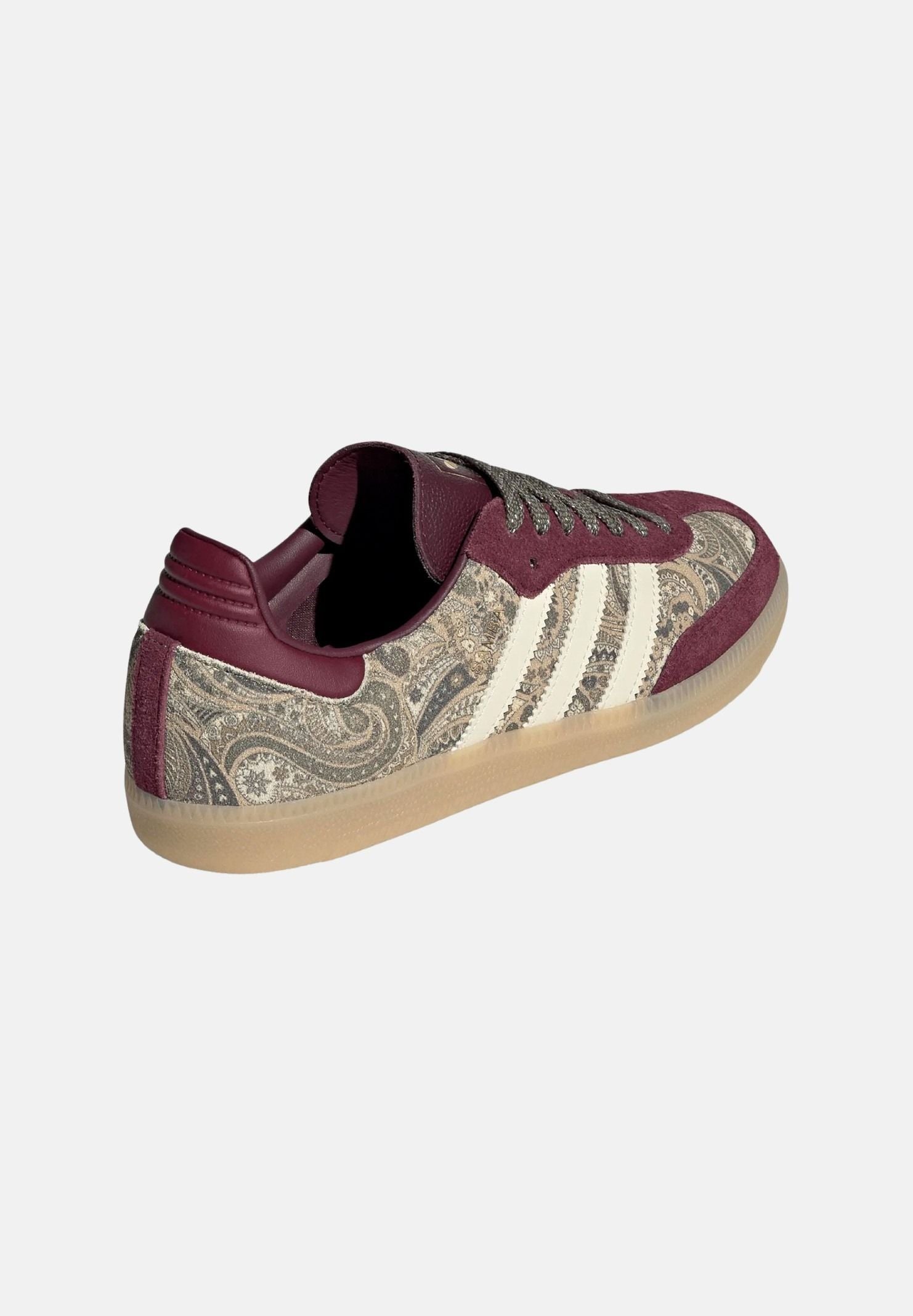 ADIDAS ORIGINALS Sneakers SAMBA OG X LIBERTY LONDON Maroon vaniglia da donna KH9802 . ADIDAS ORIGINALS