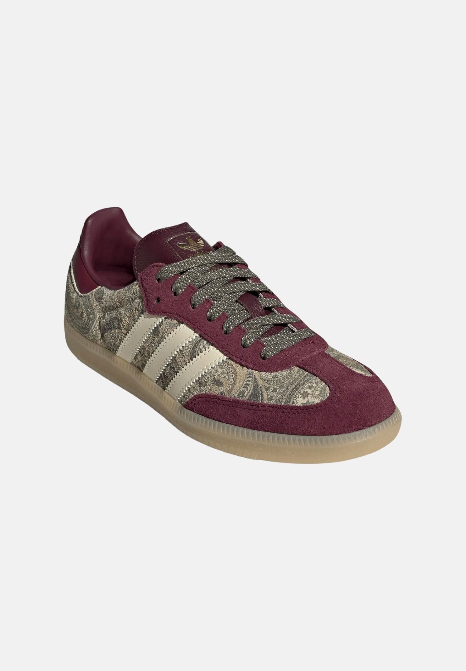 ADIDAS ORIGINALS Sneakers SAMBA OG X LIBERTY LONDON Maroon vaniglia da donna KH9802 . ADIDAS ORIGINALS