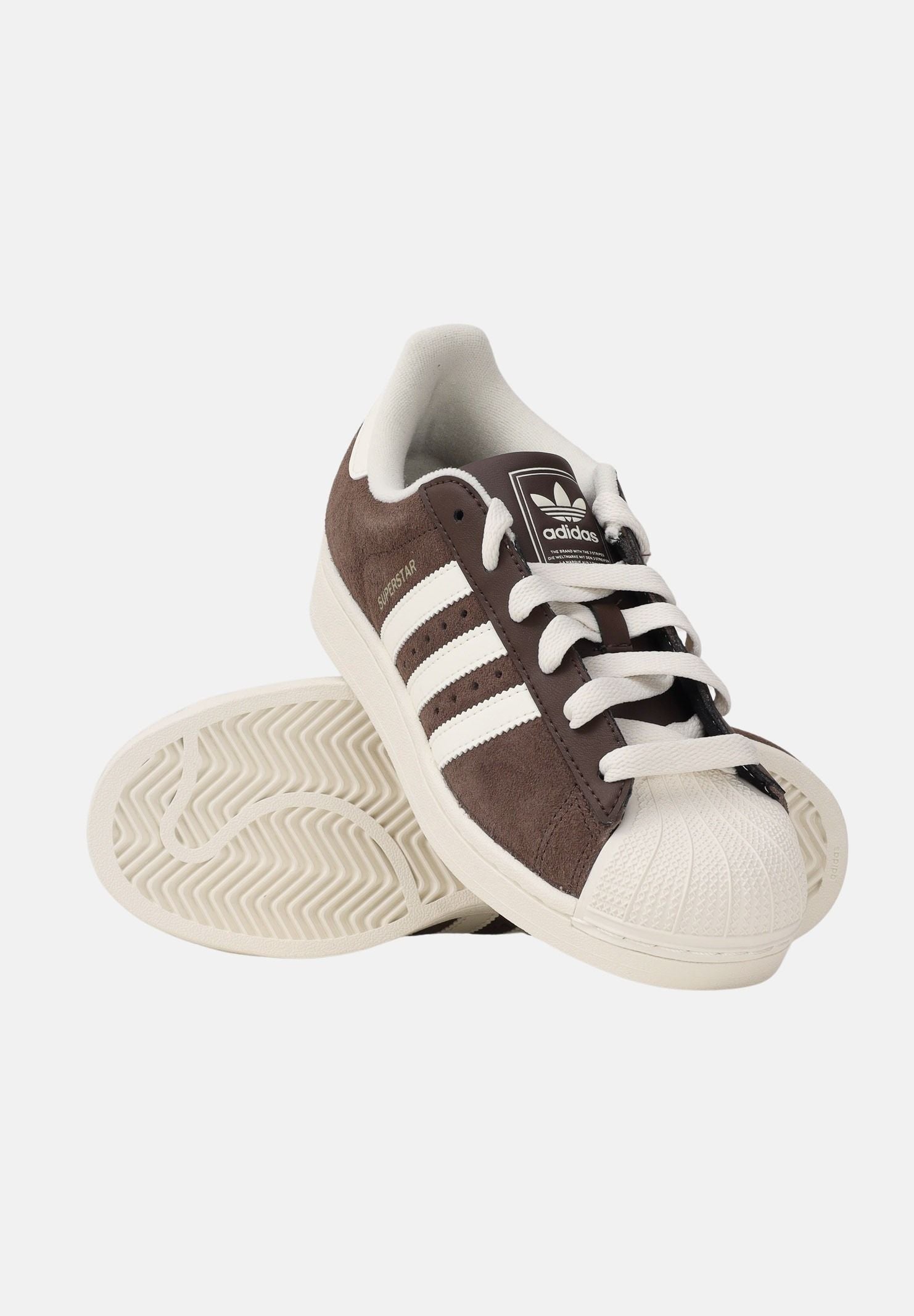 ADIDAS ORIGINALS Sneakers SUPERSTAR II marroni e bianche per uomo e donna KI1457 . ADIDAS ORIGINALS