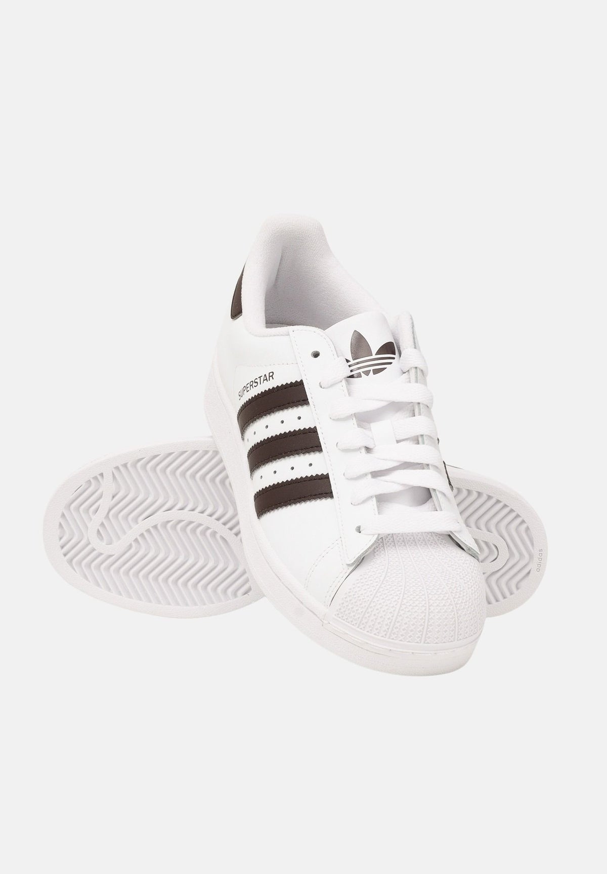 ADIDAS ORIGINALS Sneakers SUPERSTAR II bianche e marroni per uomo e donna KI4163 . ADIDAS ORIGINALS