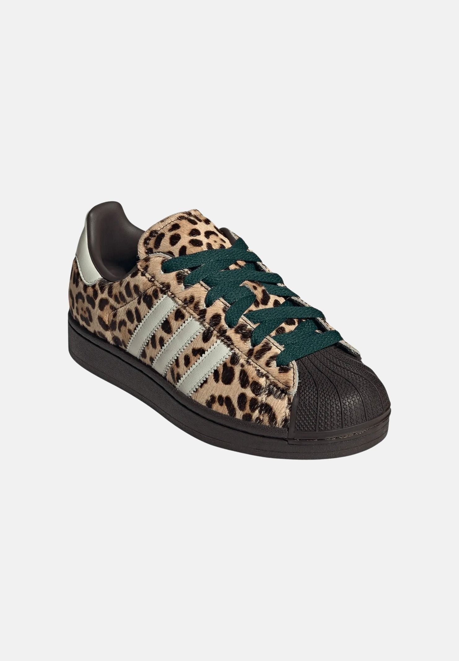 ADIDAS ORIGINALS Sneakers SUPERSTAR II leopardate e marroni per uomo e donna KI4203 . ADIDAS ORIGINALS