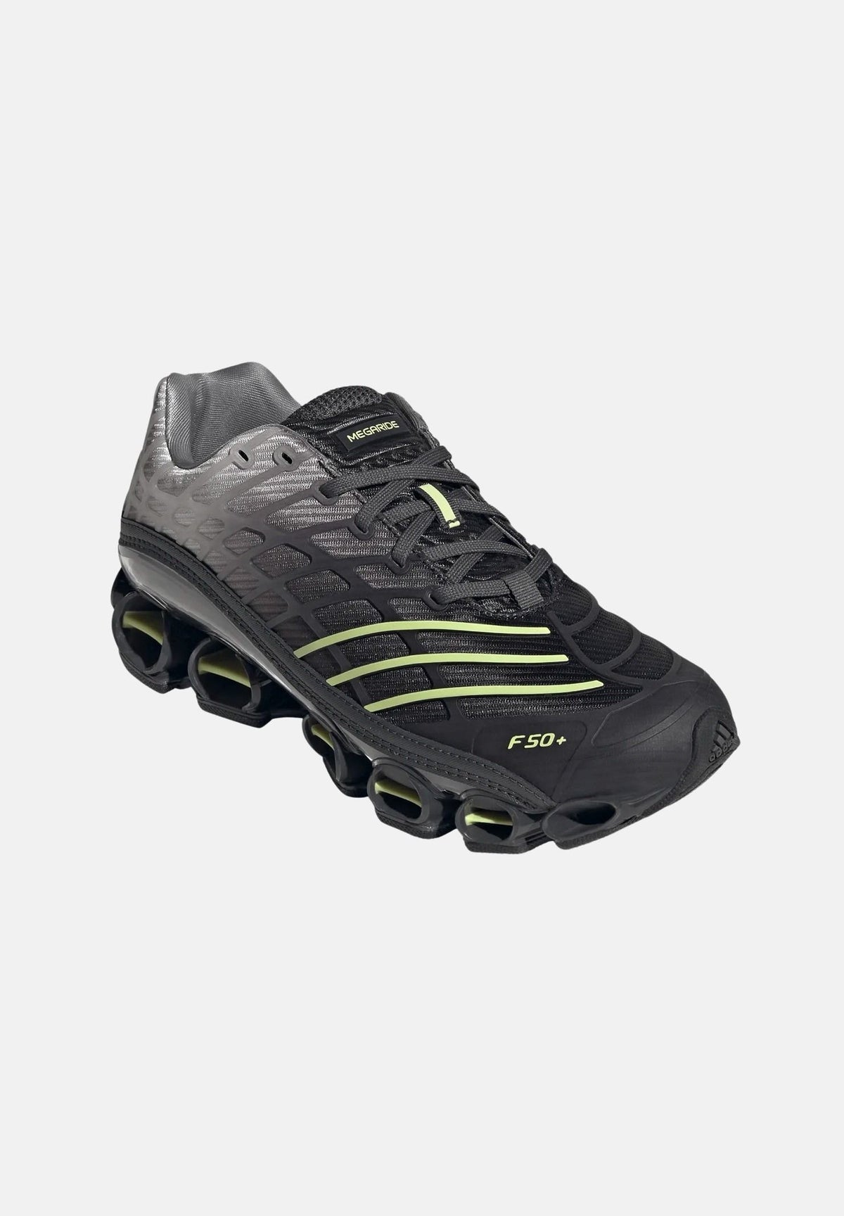 ADIDAS ORIGINALS Sneakers MEGARIDE F50 Core nero da uomo con struttura a gabbia Spidercon KI4743 . ADIDAS ORIGINALS