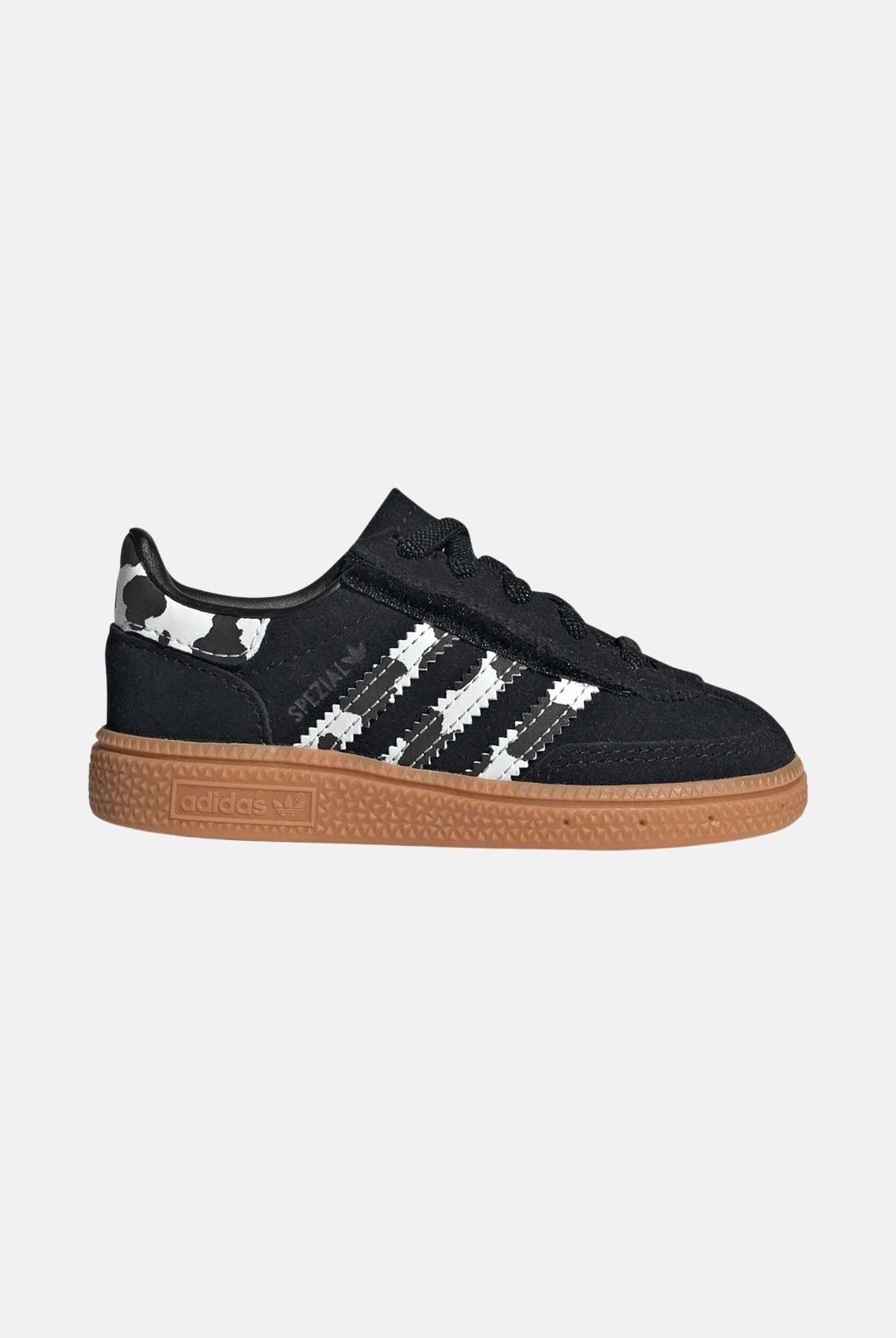 ADIDAS ORIGINALS Sneakers HANDBALL SPEZIAL nere da neonato con dettagli stampati e suola flessibile in gomma KI5650 . ADIDAS ORIGINALS
