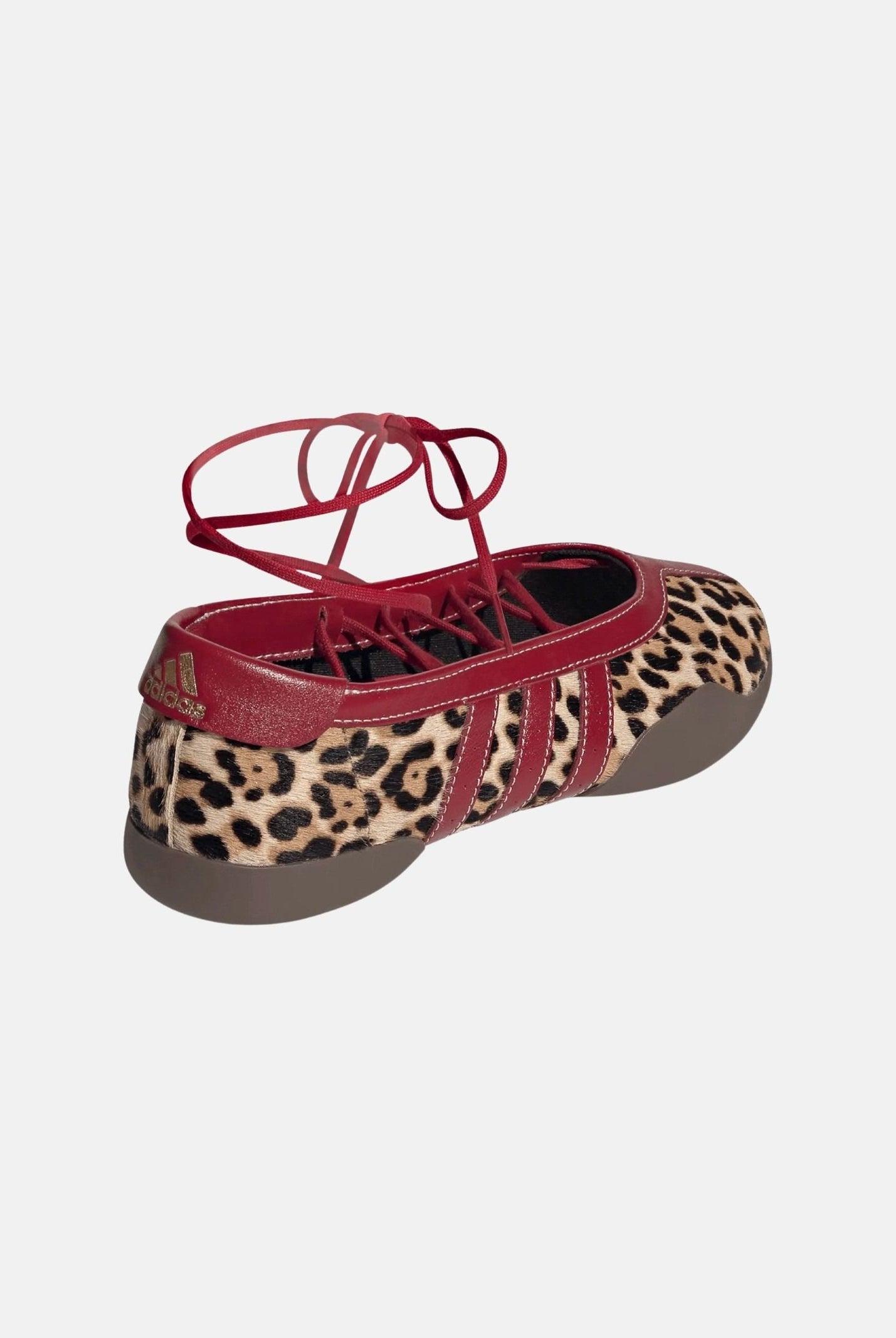 ADIDAS ORIGINALS Sneakers-ballerine TAEKWONDO BALLET rosse e leopardate da donna con cinturino KJ0647 . ADIDAS ORIGINALS