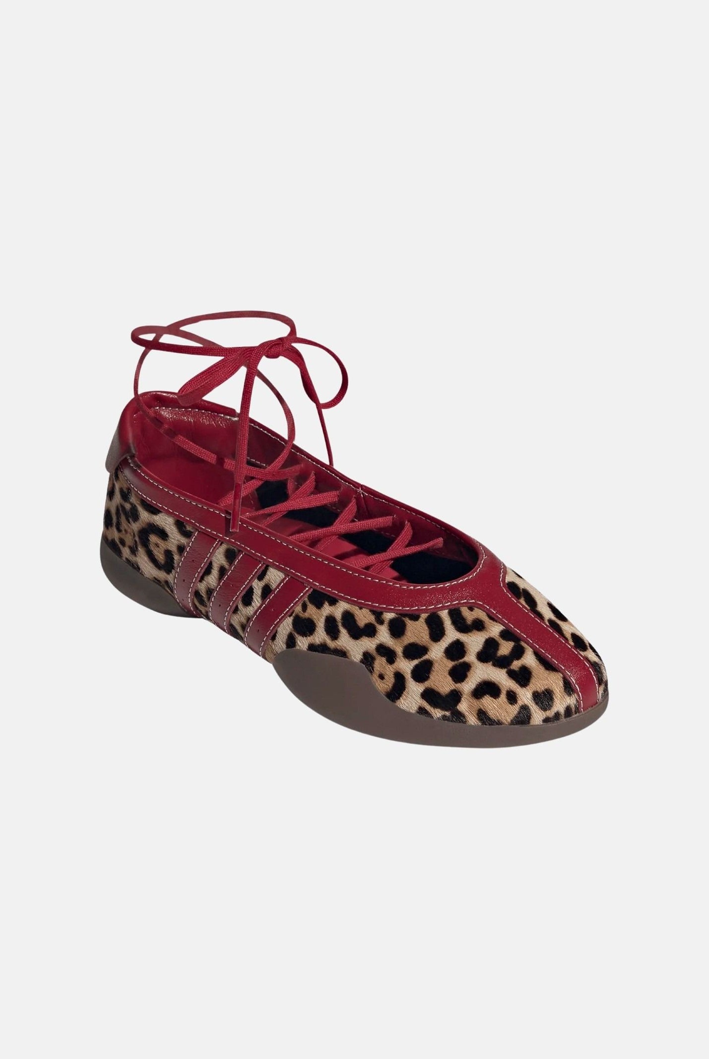 ADIDAS ORIGINALS Sneakers-ballerine TAEKWONDO BALLET rosse e leopardate da donna con cinturino KJ0647 . ADIDAS ORIGINALS