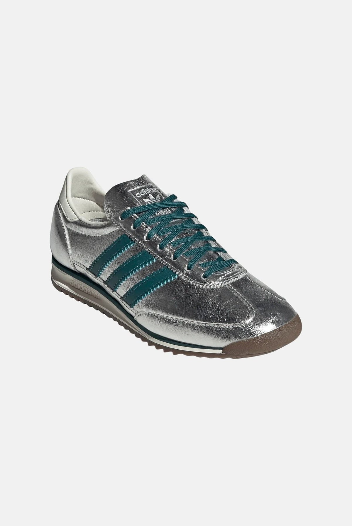 ADIDAS ORIGINALS Sneakers SL 72 argento da donna con finitura metallizzata e dettagli a contrasto. KJ2293 . ADIDAS ORIGINALS