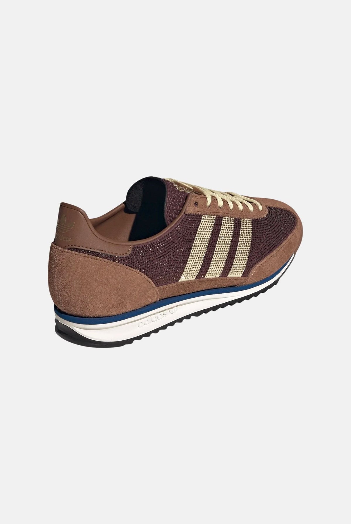 ADIDAS ORIGINALS Sneakers SL 72 marrone per uomo e donna con dettagli dorati e suola con carrarmato in gomma KJ2425 . ADIDAS ORIGINALS