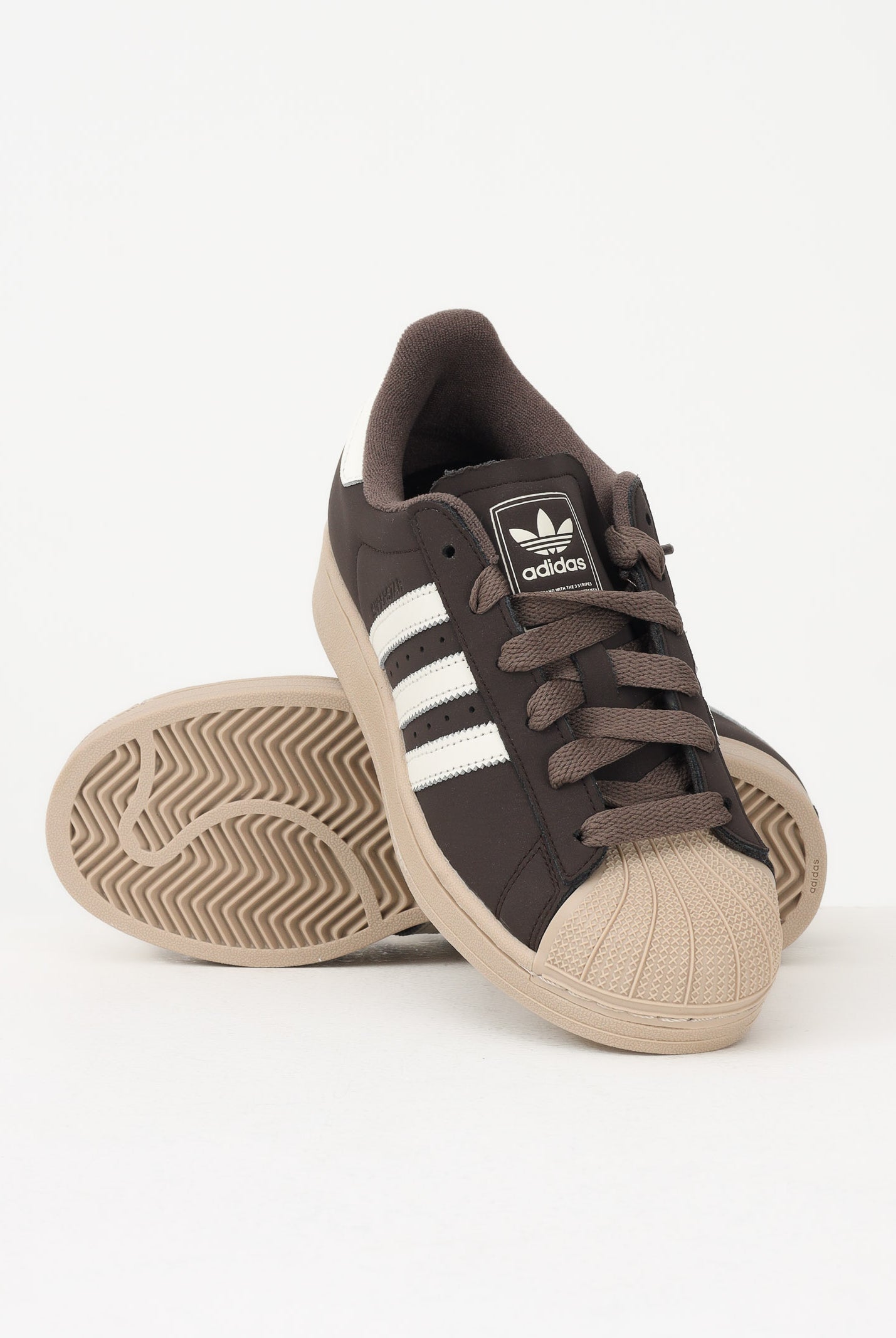 ADIDAS ORIGINALS Sneakers SUPERSTAR II marroni per uomo e donna KJ4545 . ADIDAS ORIGINALS