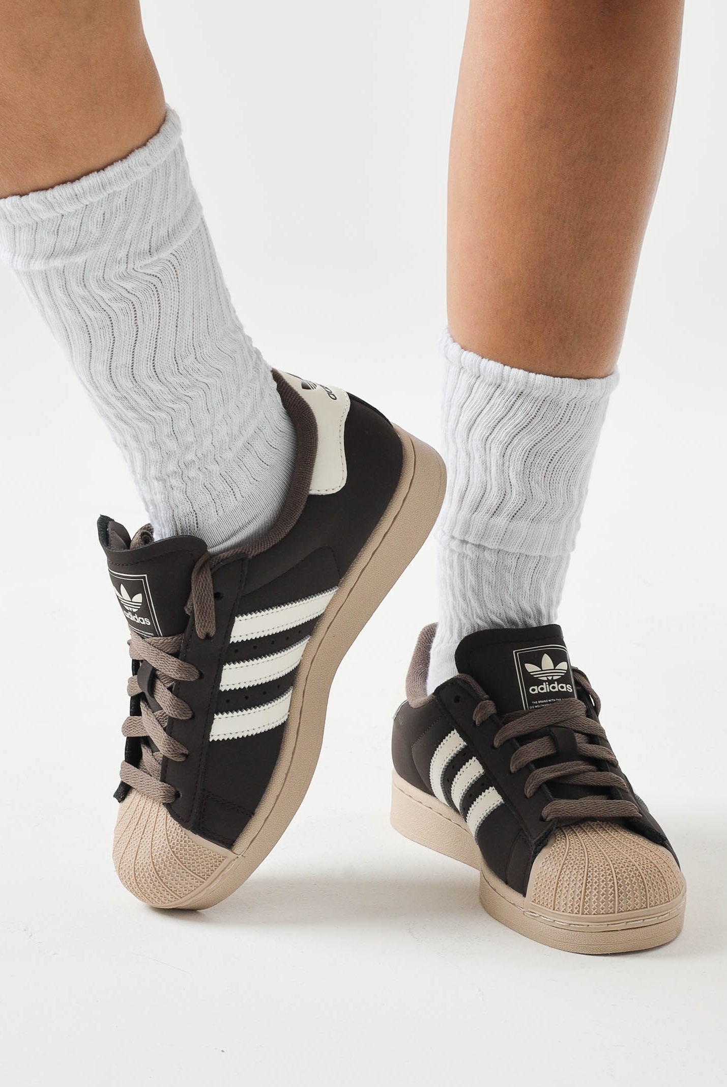 ADIDAS ORIGINALS Sneakers SUPERSTAR II marroni per uomo e donna KJ4545 . ADIDAS ORIGINALS