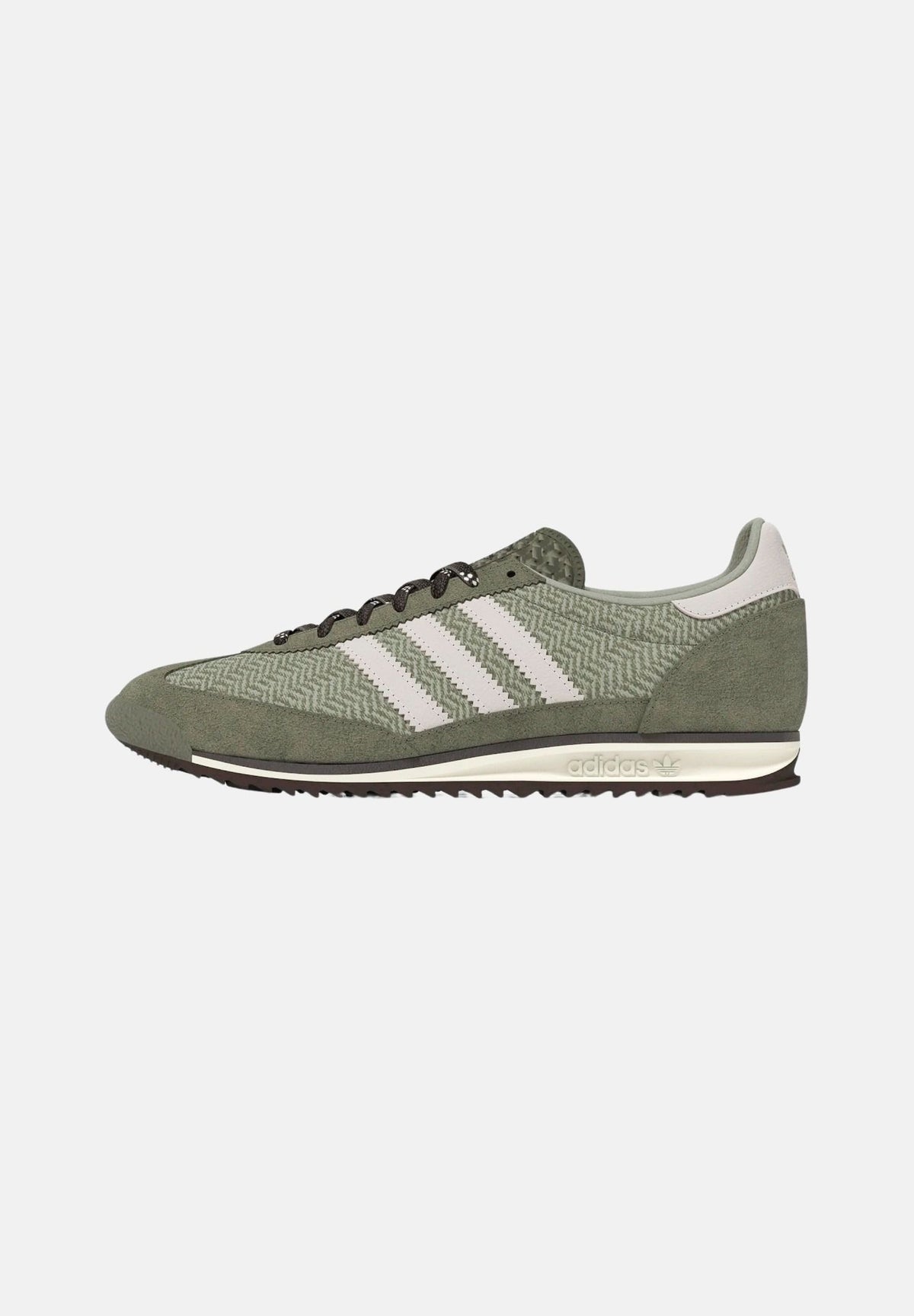 ADIDAS ORIGINALS Sneakers SL72 verde per uomo e donna con strisce bianche e suola dentellata rétro KJ5010 . ADIDAS ORIGINALS