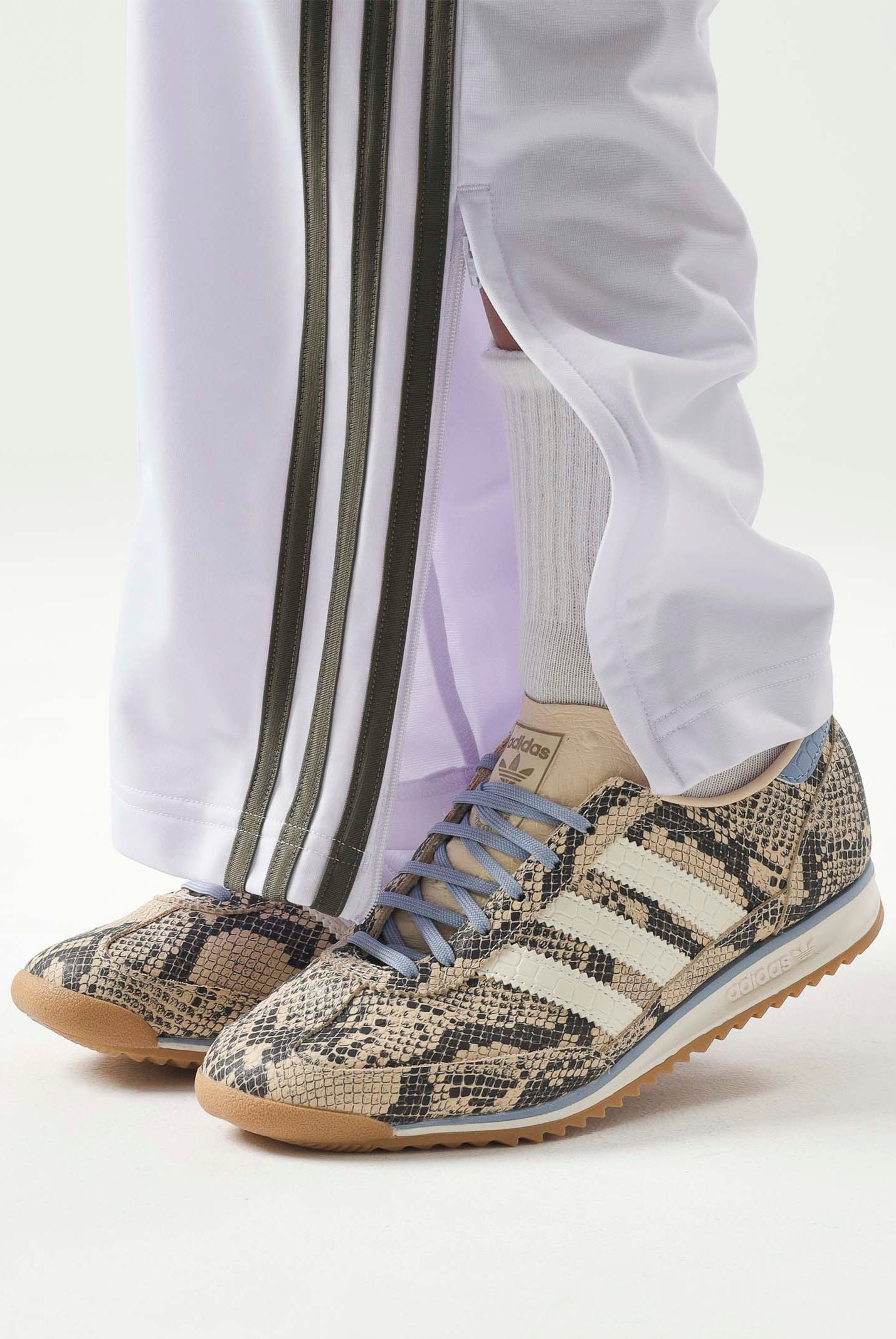 ADIDAS ORIGINALS Sneakers SL 72 OG S Ivory- Gum beige da donna con motivo animalier KJ7443 . ADIDAS ORIGINALS