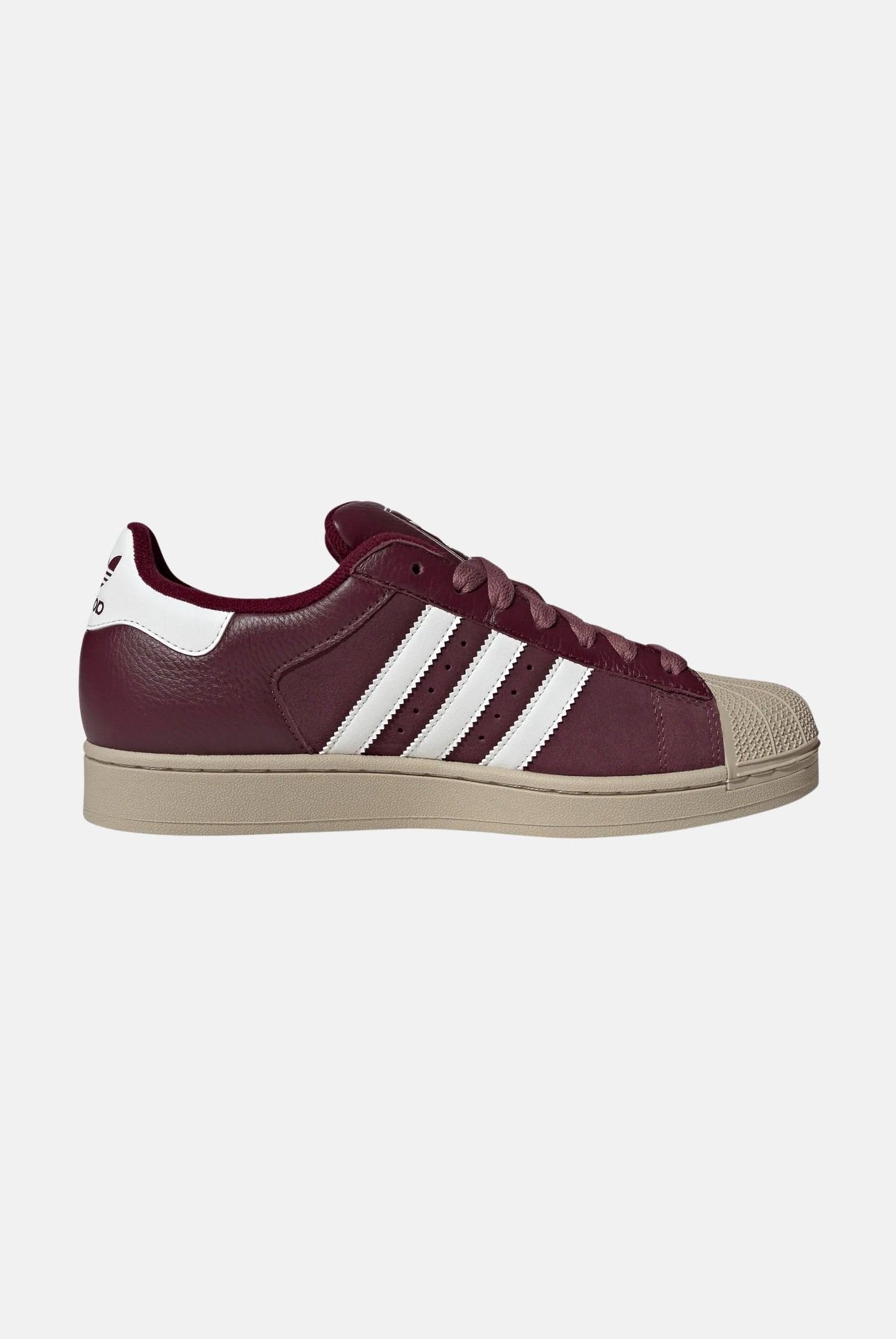 ADIDAS ORIGINALS Sneakers SUPERSTAR II Maroon bordeaux da uomo con iconche 3-stripes KJ9949 . ADIDAS ORIGINALS