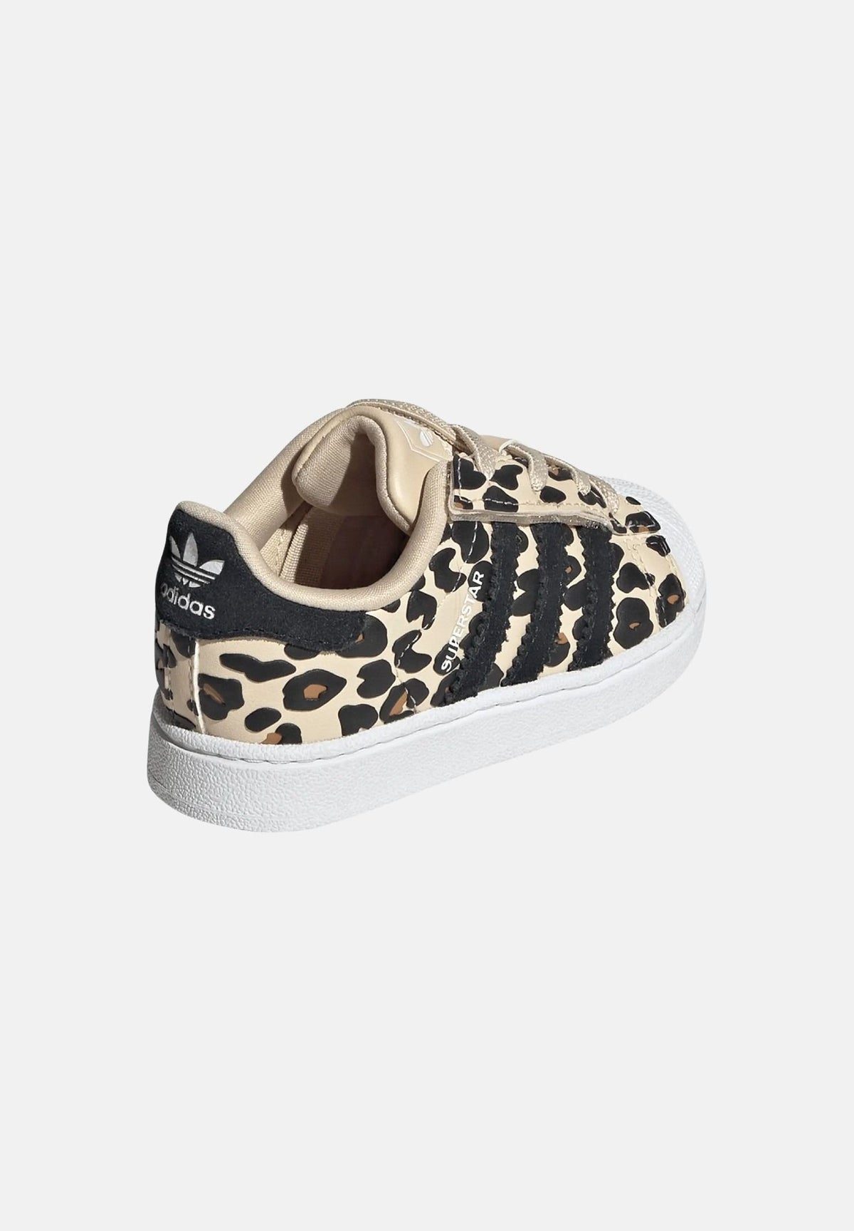 ADIDAS ORIGINALS Sneakers SUPERSTAR II beige da neonato con stampa animalier leopardata KK2126 . ADIDAS ORIGINALS