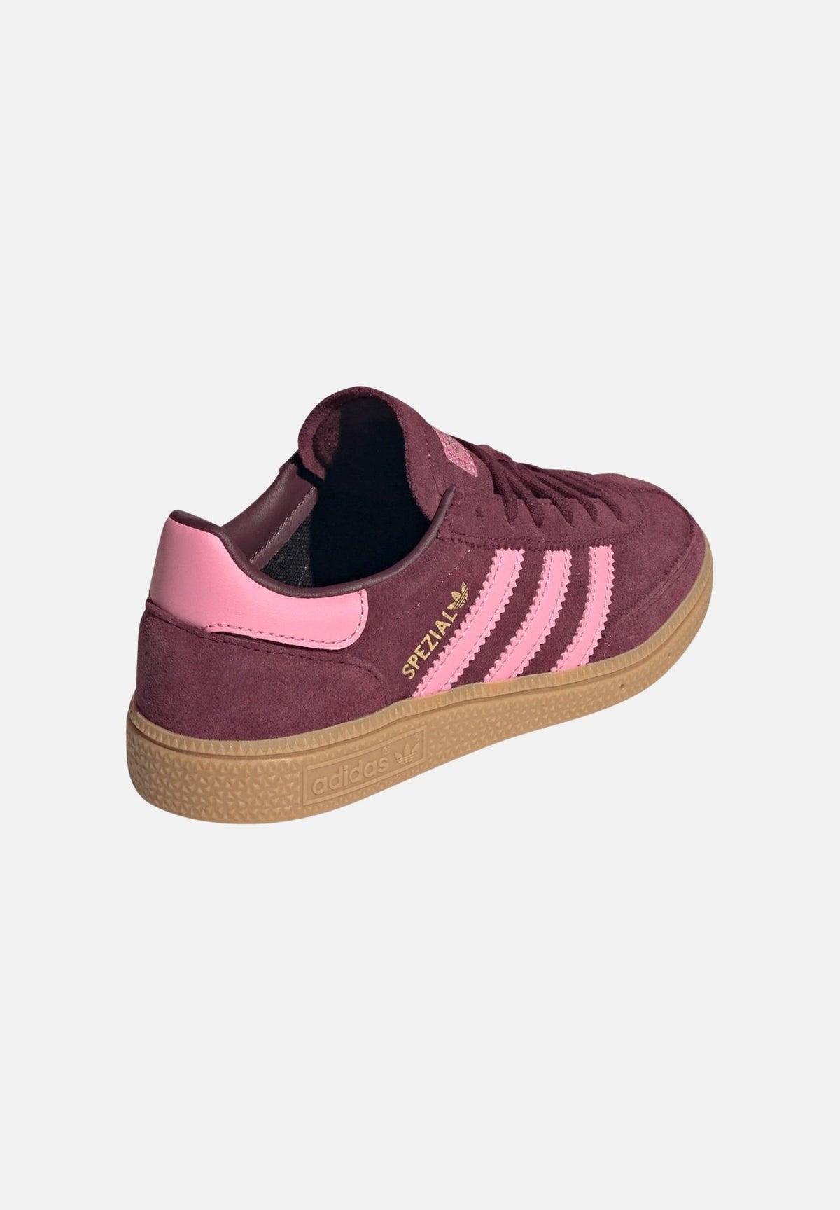 ADIDAS ORIGINALS Sneakers HANDBALL SPEZIAL bordeaux per bambina con dettagli rosa chiaro e suola in gomma KK5036 . ADIDAS ORIGINALS
