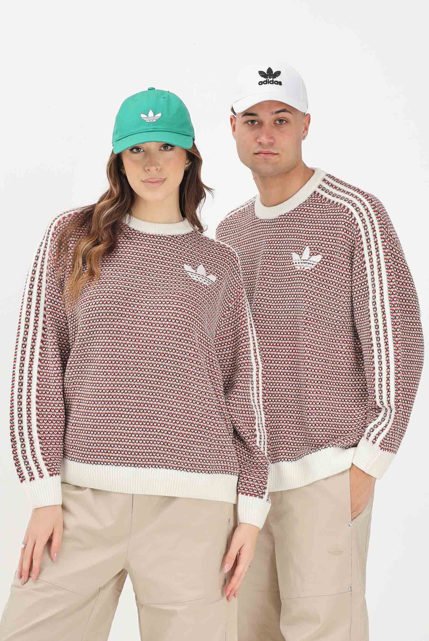 ADIDAS ORIGINALS Maglioncino HOLIDAY PACK KNIT girocollo multicolore per uomo e donna <BR/> KQ6291 . ADIDAS ORIGINALS