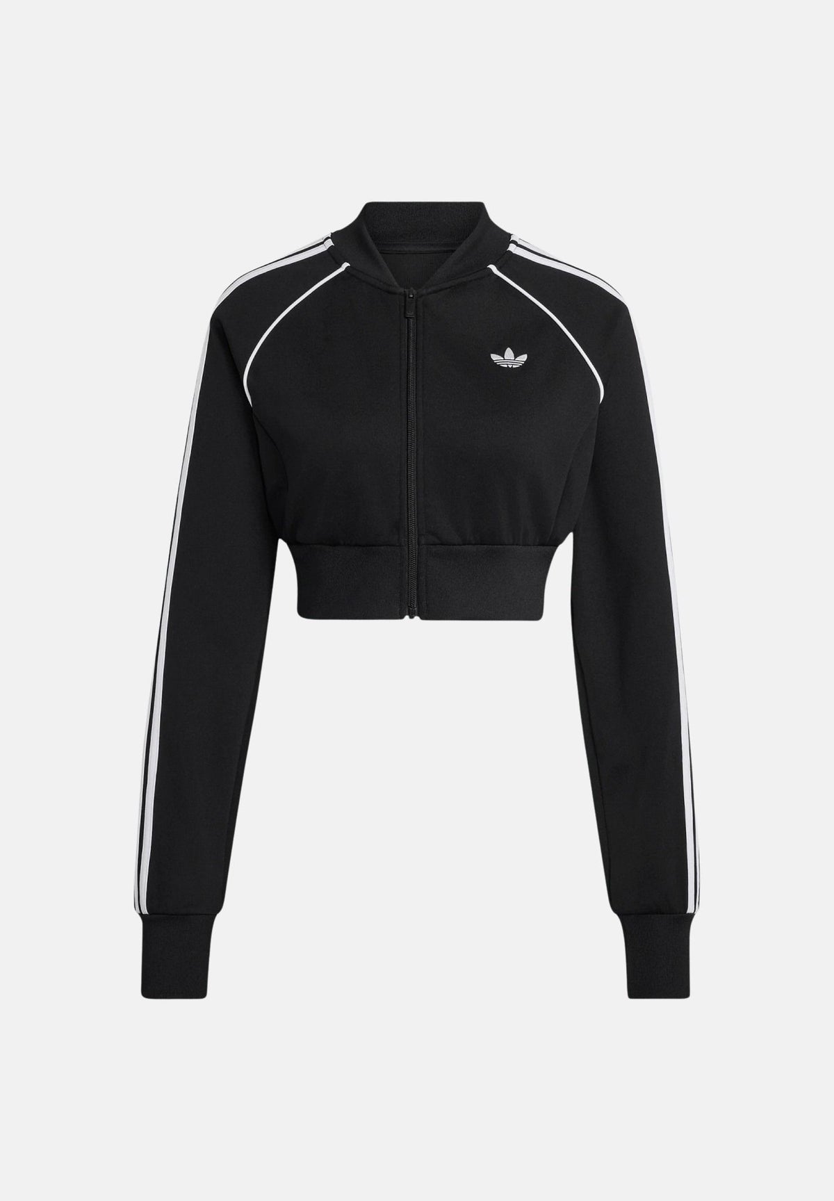 ADIDAS ORIGINALS Felpa con zip SST CROPPED TRACK JACKET nera da donna KQ6426 . ADIDAS ORIGINALS