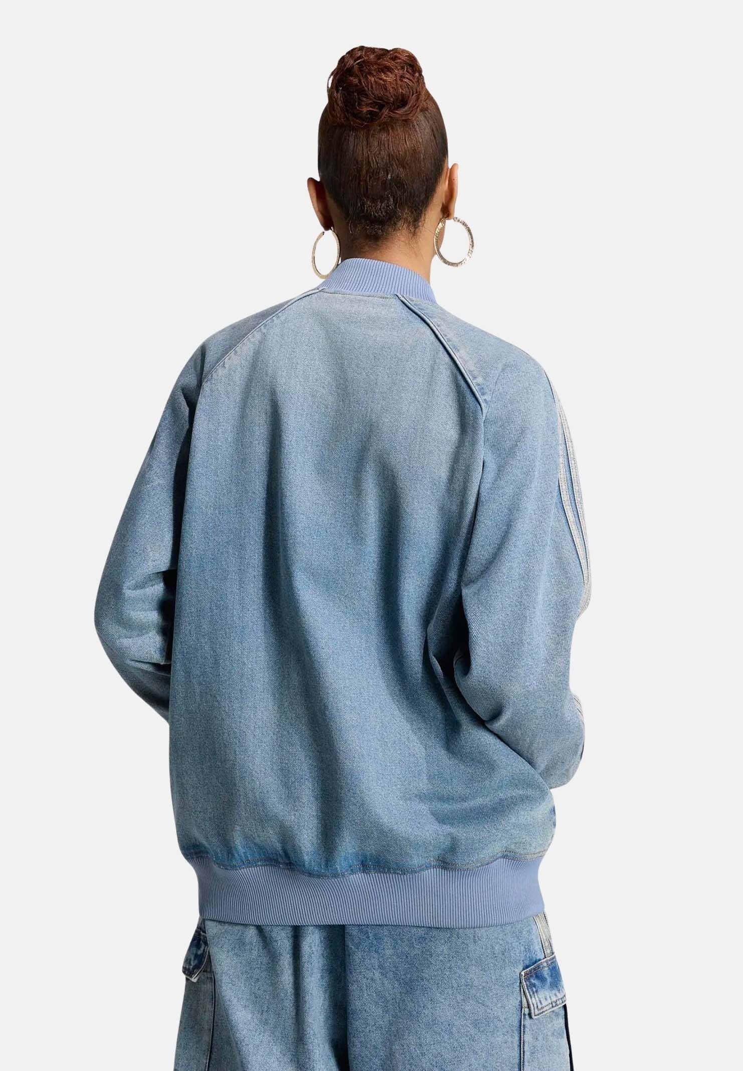 ADIDAS ORIGINALS Giacca di jeans SST OVERSIZED DENIM worn blu, celeste chiaro da donna KQ6473 . ADIDAS ORIGINALS