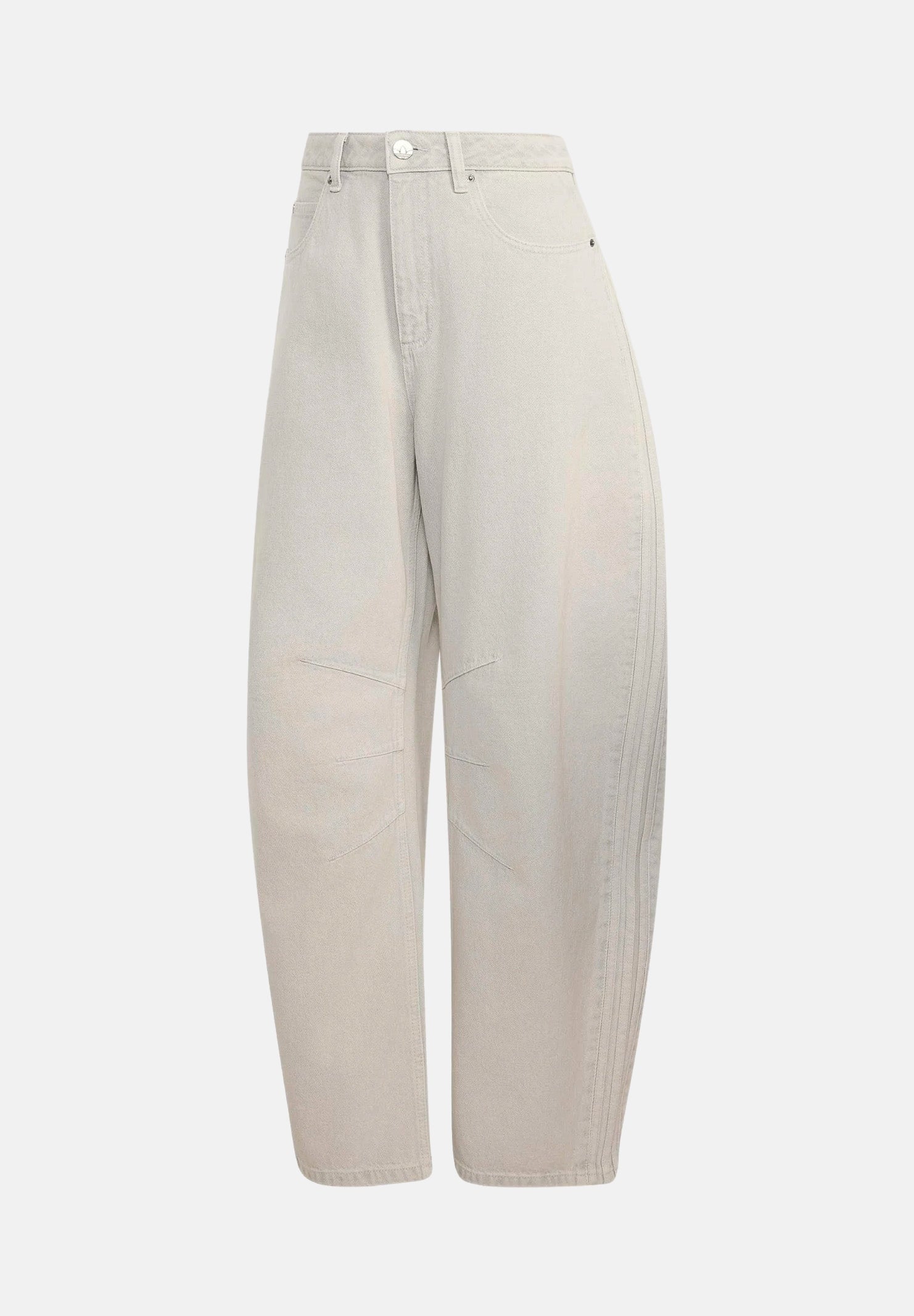 ADIDAS ORIGINALS jeans Vintage Wide Leg Jeans Light Denim/Off White, Light Denim/Off White grigio chiaro da donna. KQ6475 . ADIDAS ORIGINALS