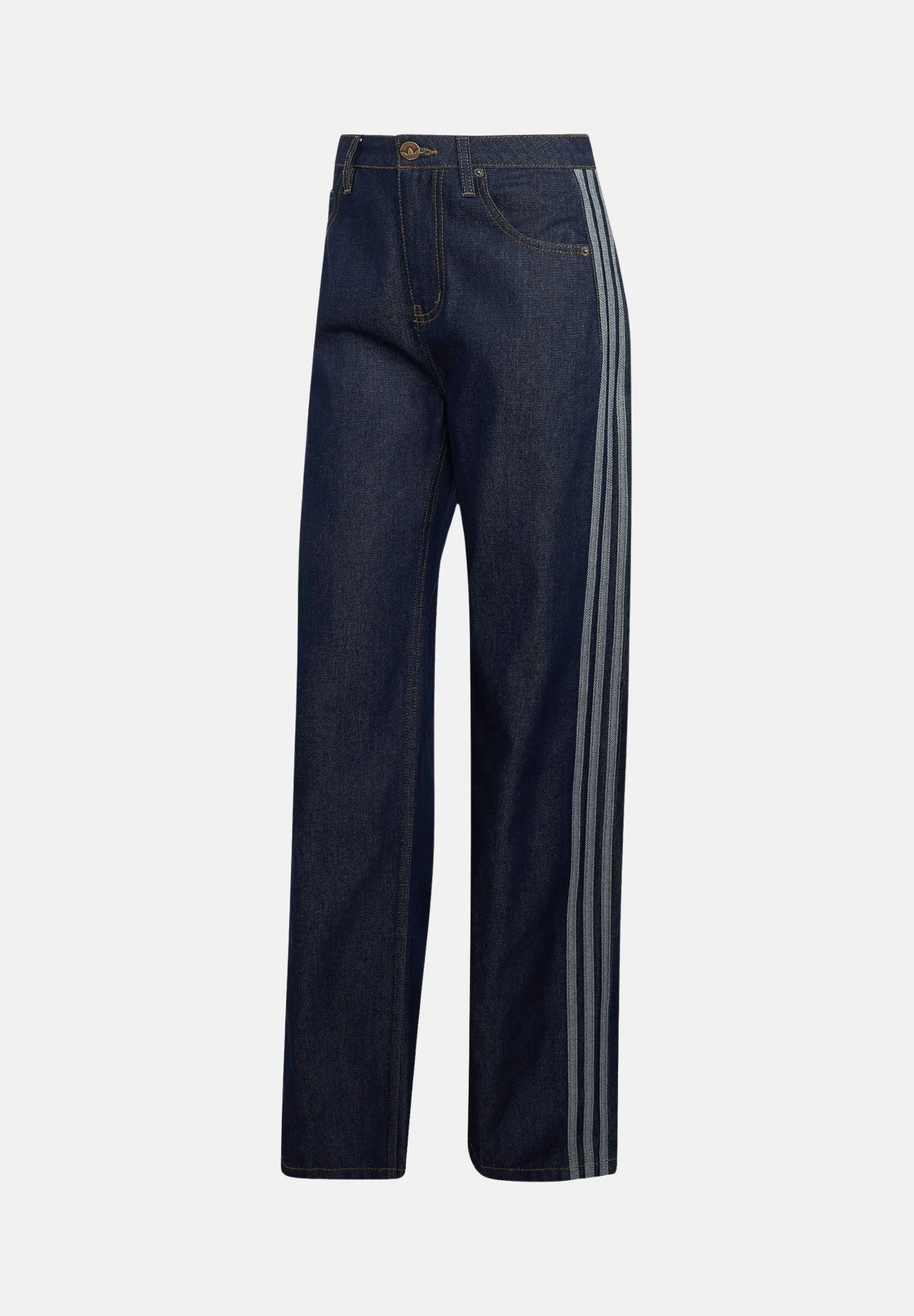 ADIDAS ORIGINALS Jeans FIREBIRD MID RISE STRAIGHT indigo blu da donna KQ6489 . ADIDAS ORIGINALS