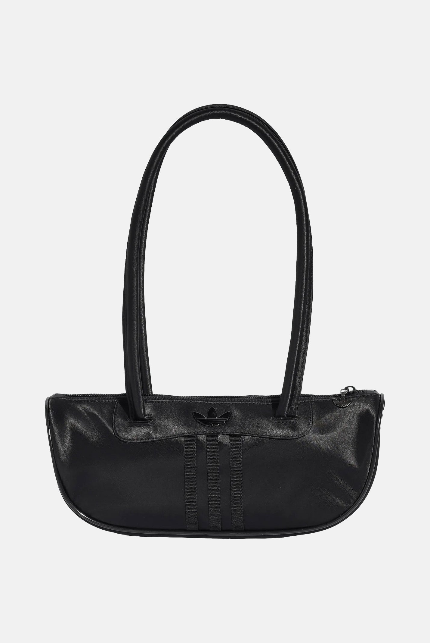 ADIDAS ORIGINALS Borsa da bowling in raso nera da donna. KQ6807 . ADIDAS ORIGINALS