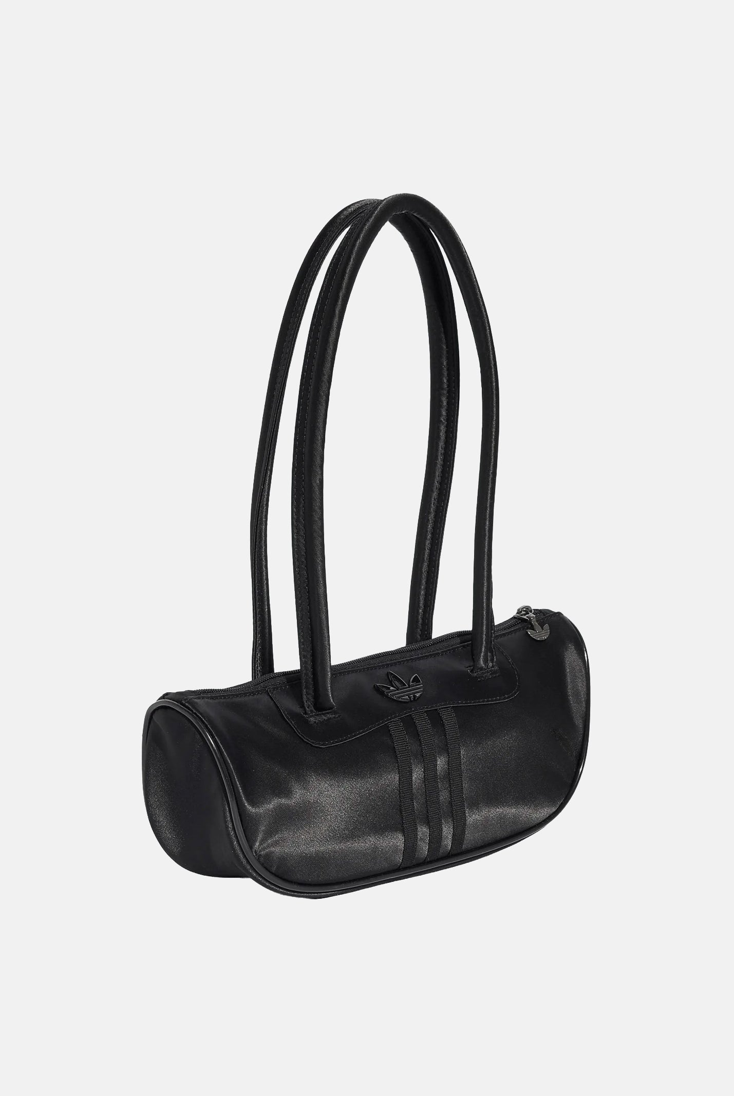 ADIDAS ORIGINALS Borsa da bowling in raso nera da donna. KQ6807 . ADIDAS ORIGINALS
