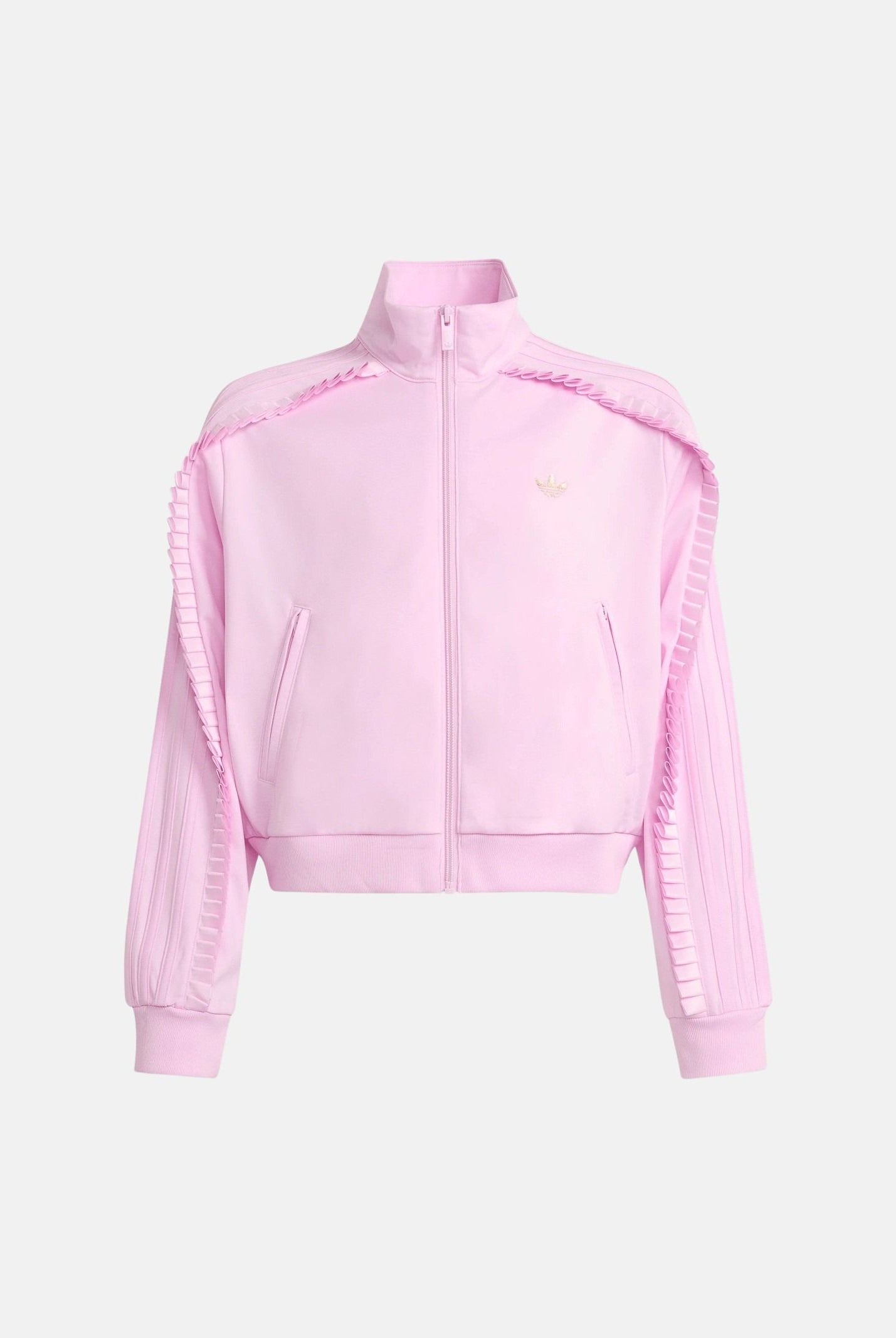 ADIDAS ORIGINALS Felpa FIREBIRD LOOSE SHORT con zip fusion rosa da bambina <BR/> KR1366 . ADIDAS ORIGINALS