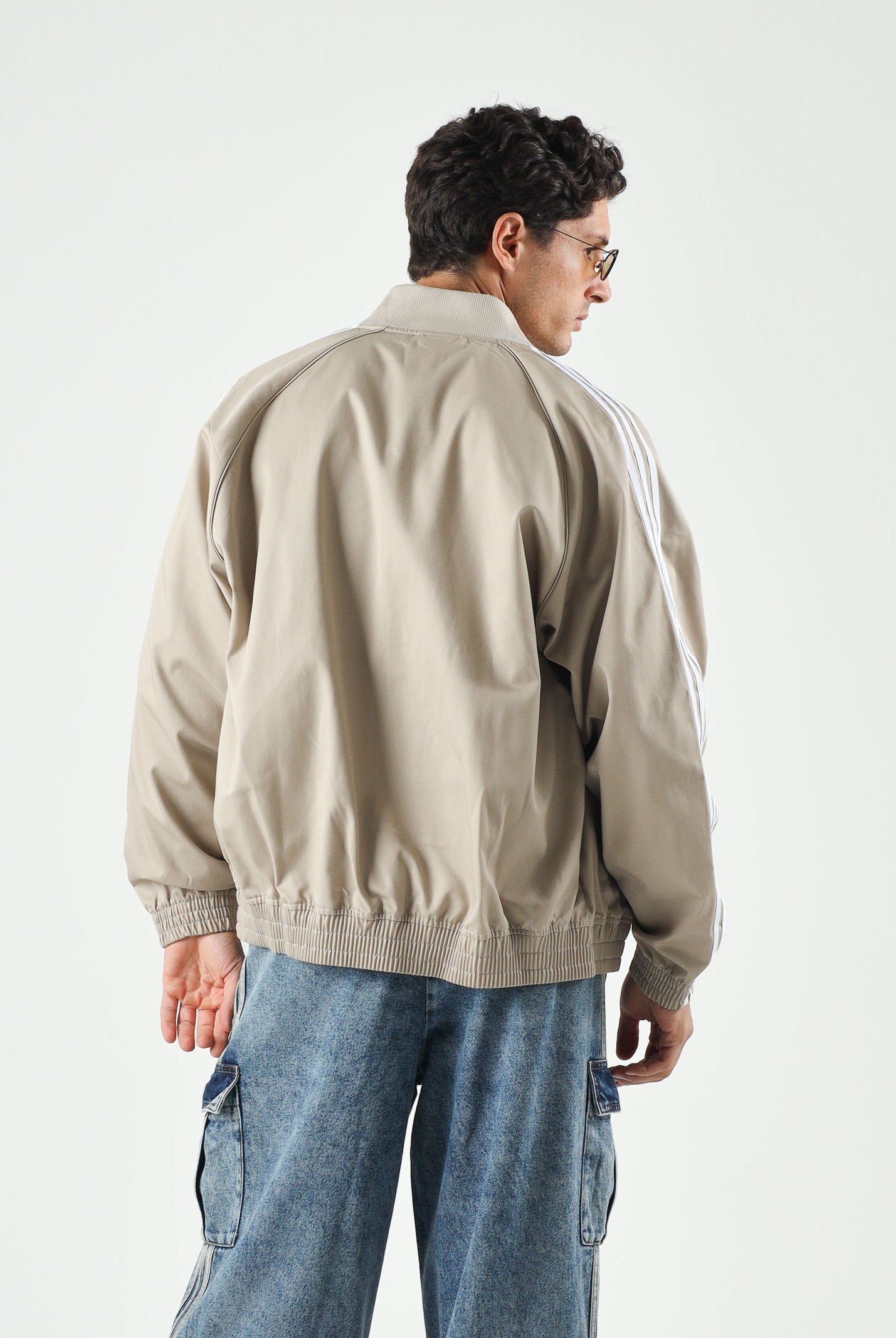 ADIDAS ORIGINALS felpa con zip SST Adicolor Classics Cotton Twill Tracktop khaki three beige, colore basico beige, uomo. KR1369 . ADIDAS ORIGINALS