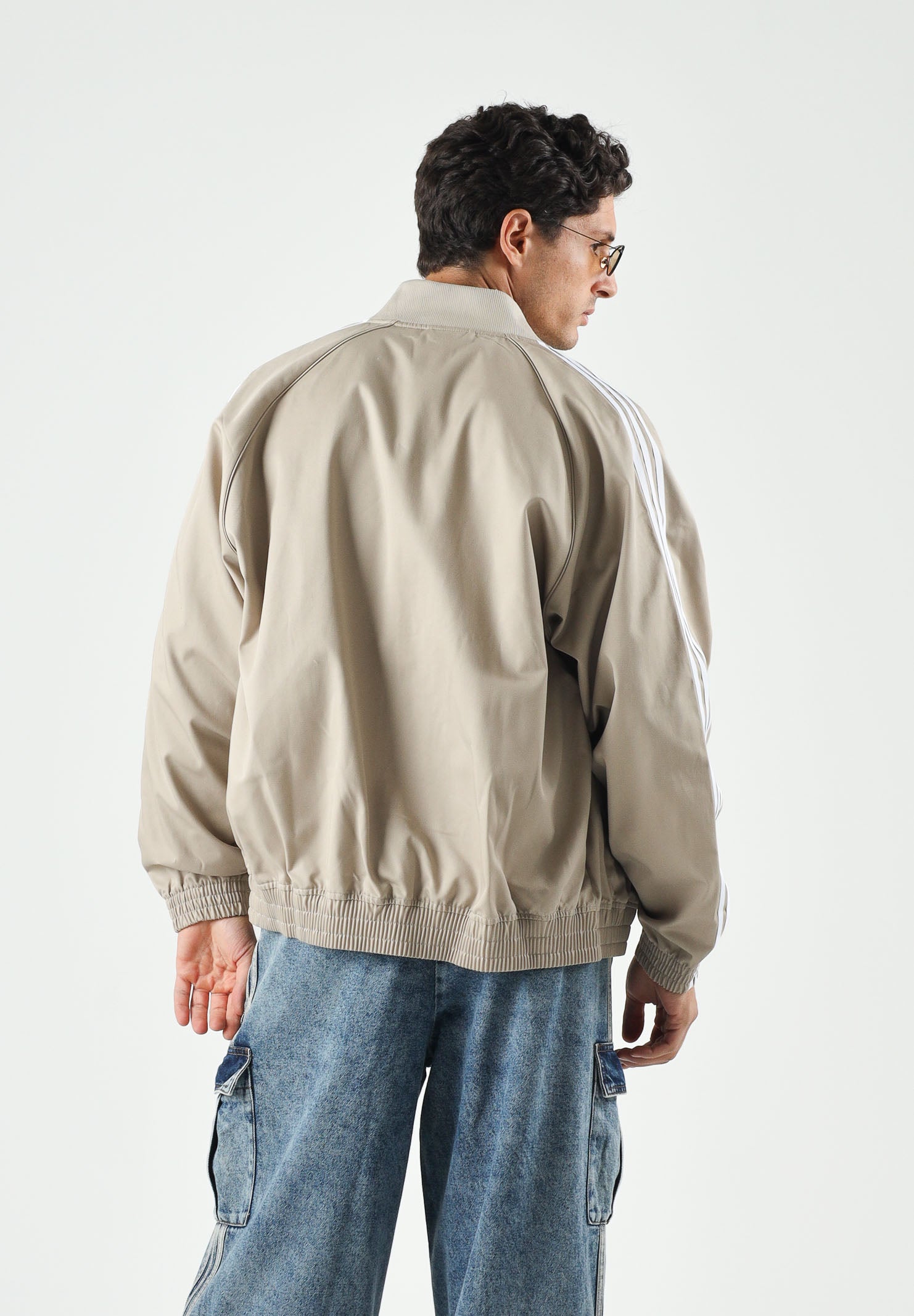 ADIDAS ORIGINALS felpa con zip SST Adicolor Classics Cotton Twill Tracktop khaki three beige, colore basico beige, uomo. KR1369 . ADIDAS ORIGINALS