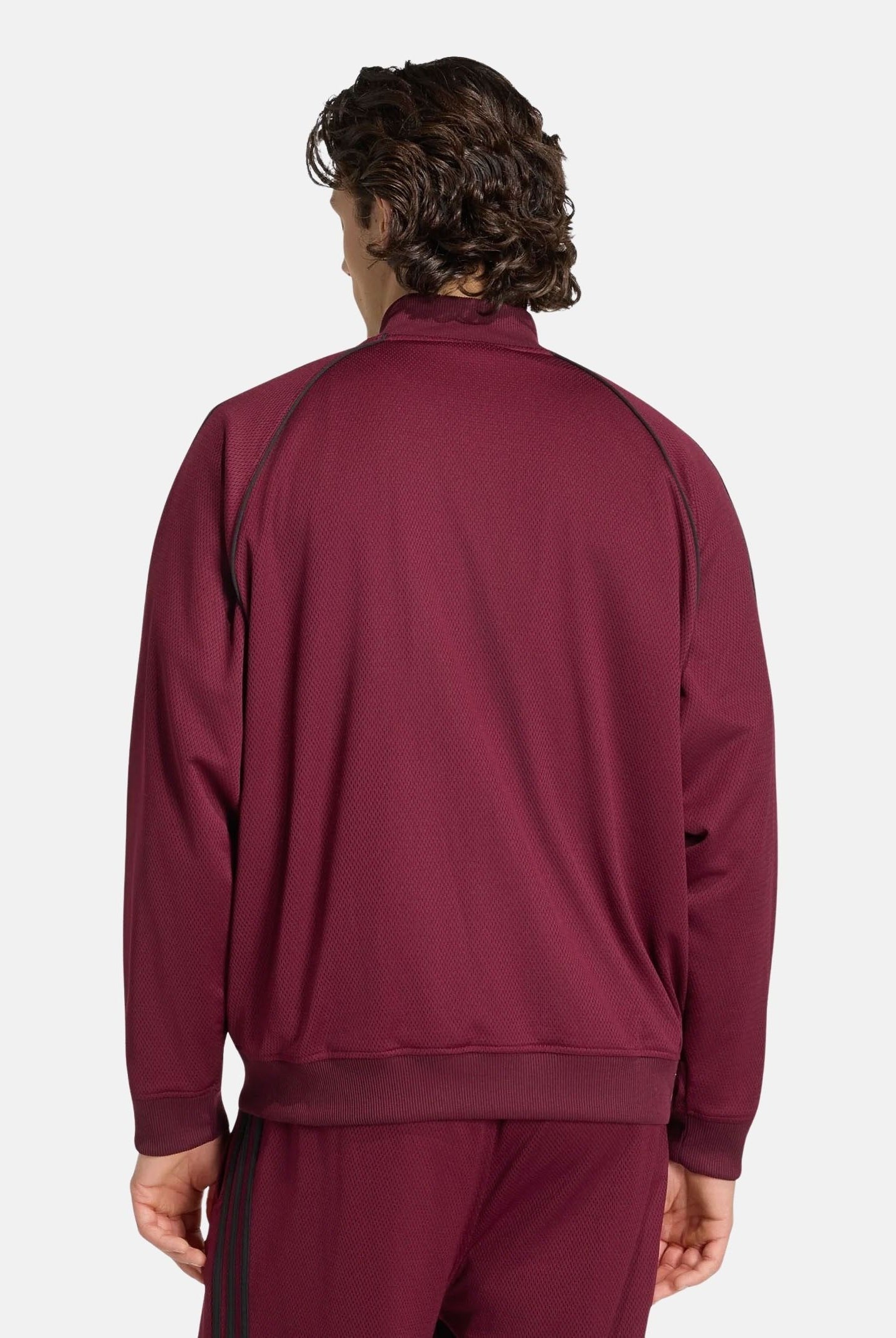 ADIDAS ORIGINALS Felpa ADICOLOR CLASSICS MESH marron bordeaux da uomo KR1372 . ADIDAS ORIGINALS