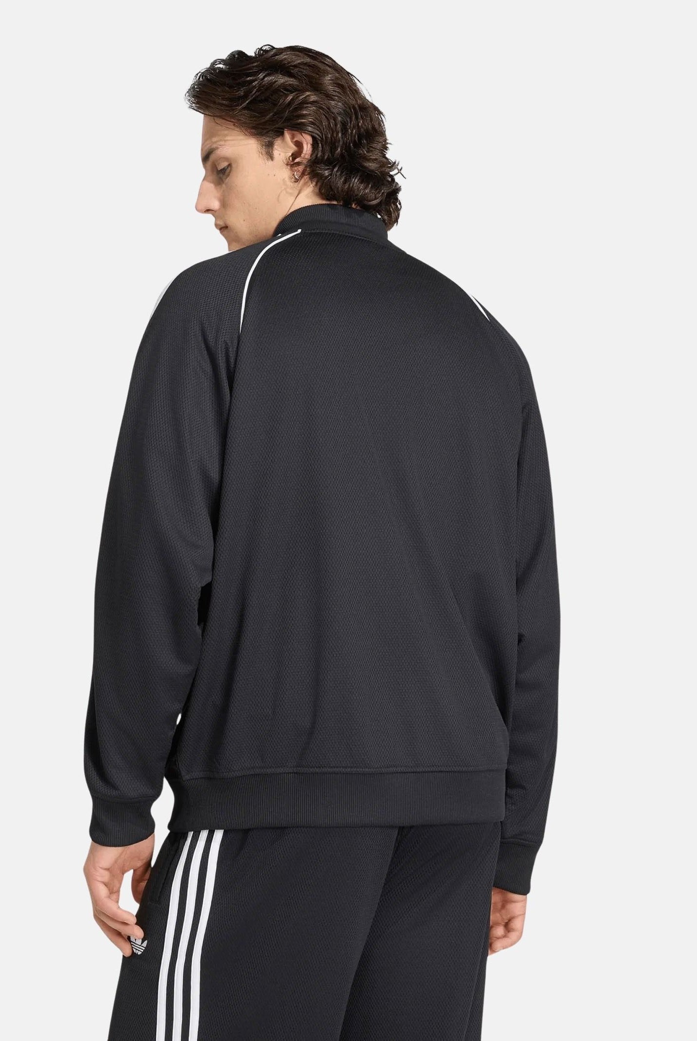 ADIDAS ORIGINALS Felpa con zip SST Adicolor Classics Tracktop black nero, colore basico nero, uomo. KR1374 . ADIDAS ORIGINALS