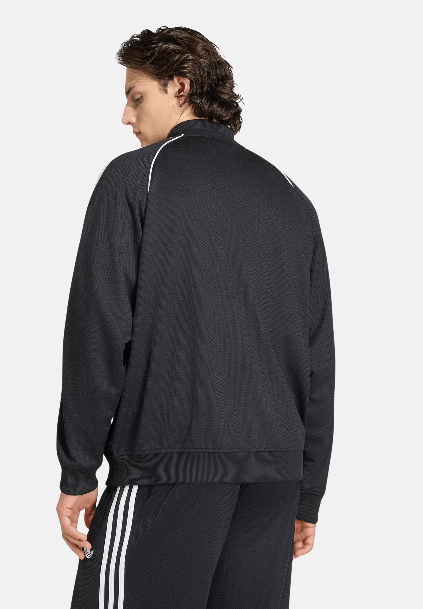 ADIDAS ORIGINALS Felpa con zip SST Adicolor Classics Tracktop black nero, colore basico nero, uomo. KR1374 . ADIDAS ORIGINALS