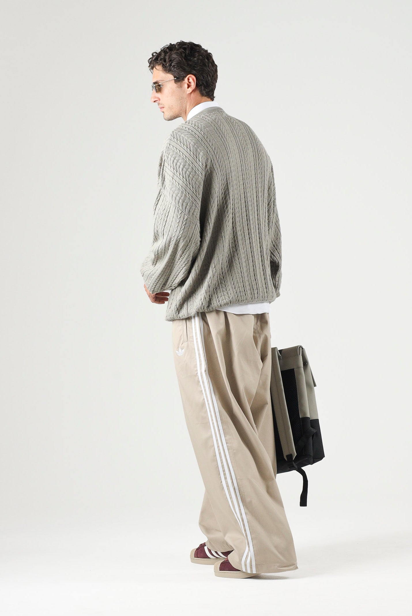 ADIDAS ORIGINALS Pantaloni ADICOLOR SST COTTON TWILL PANTS Khaki Three, beige,da uomo KR1385 . ADIDAS ORIGINALS