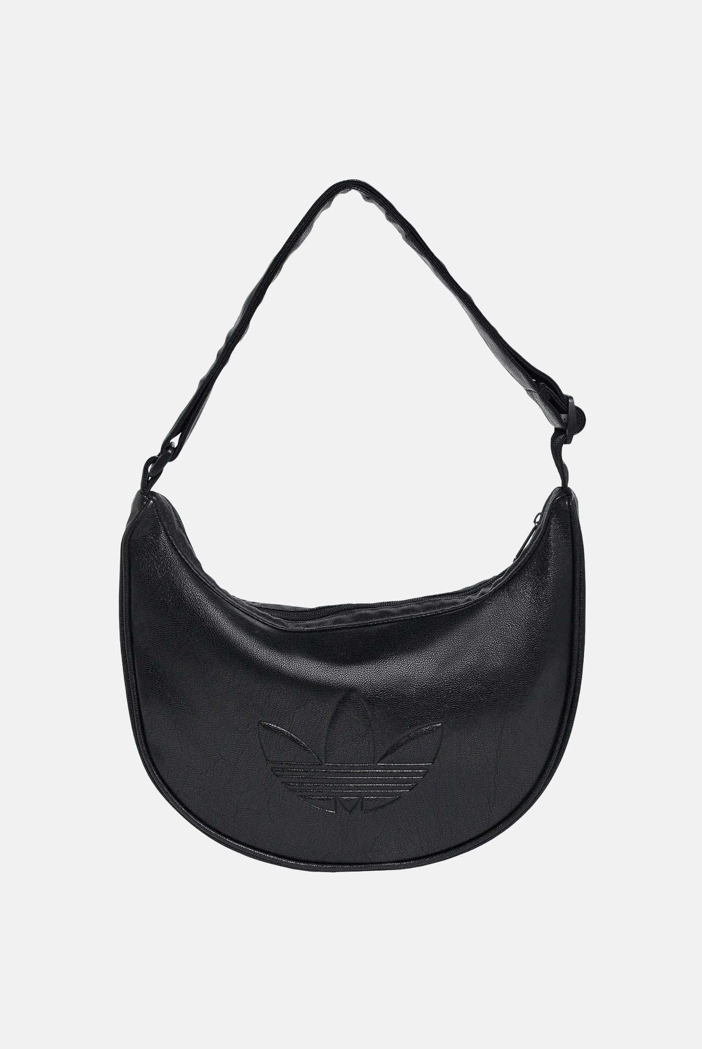 ADIDAS ORIGINALS borsa a spalla Adicolor Half Crescent Metallic PU Black nera da donna. KR1546 . ADIDAS ORIGINALS