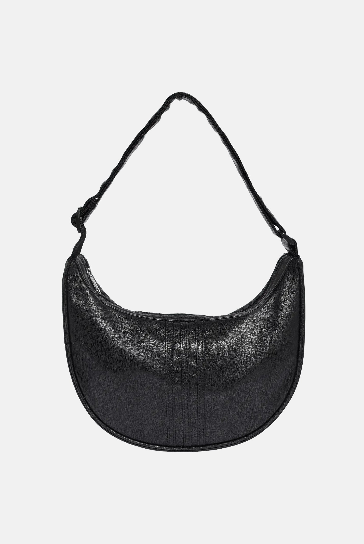 ADIDAS ORIGINALS borsa a spalla Adicolor Half Crescent Metallic PU Black nera da donna. KR1546 . ADIDAS ORIGINALS