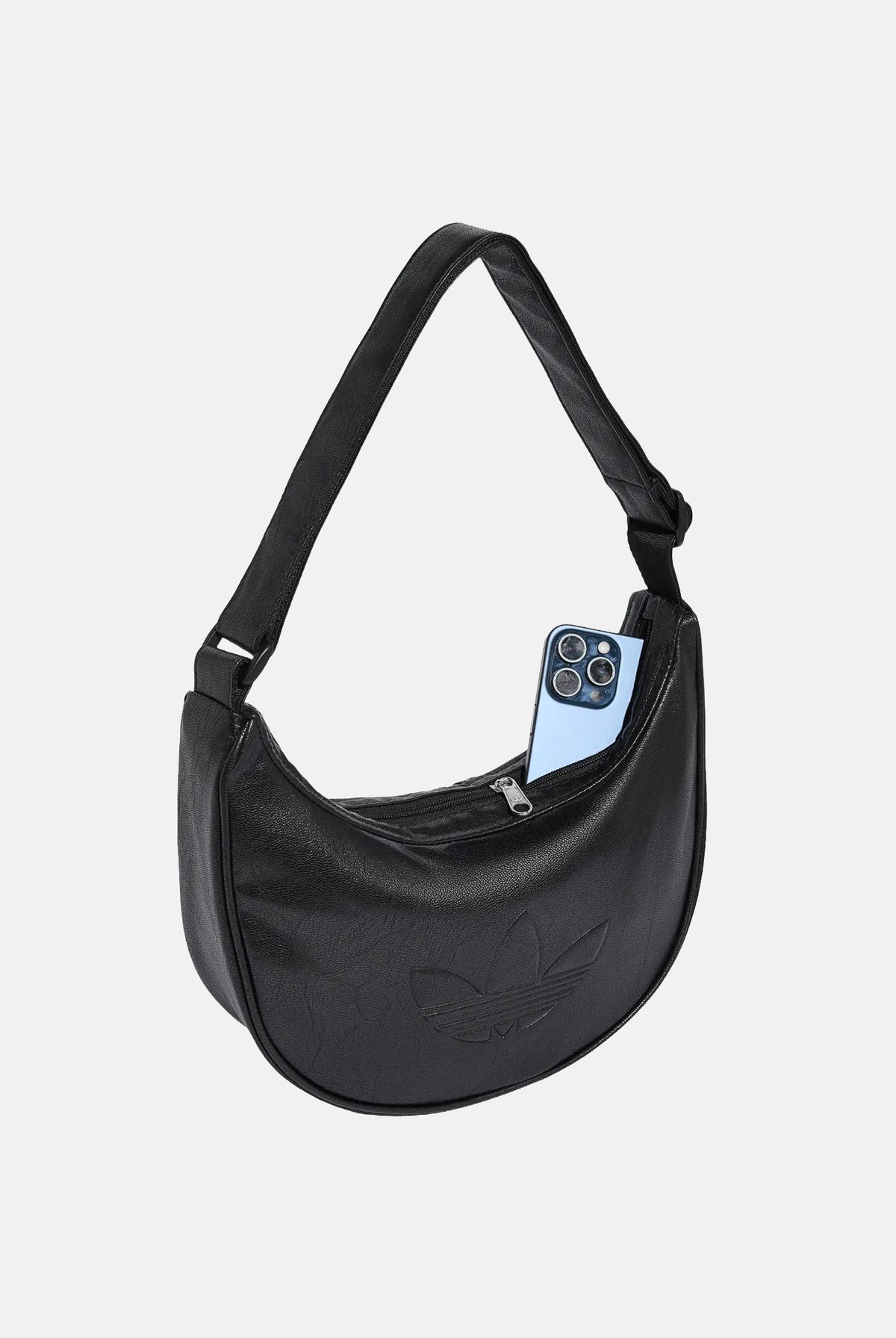 ADIDAS ORIGINALS Borsa a spalla Adicolor Metallic nera da donna. KR1546 . ADIDAS ORIGINALS