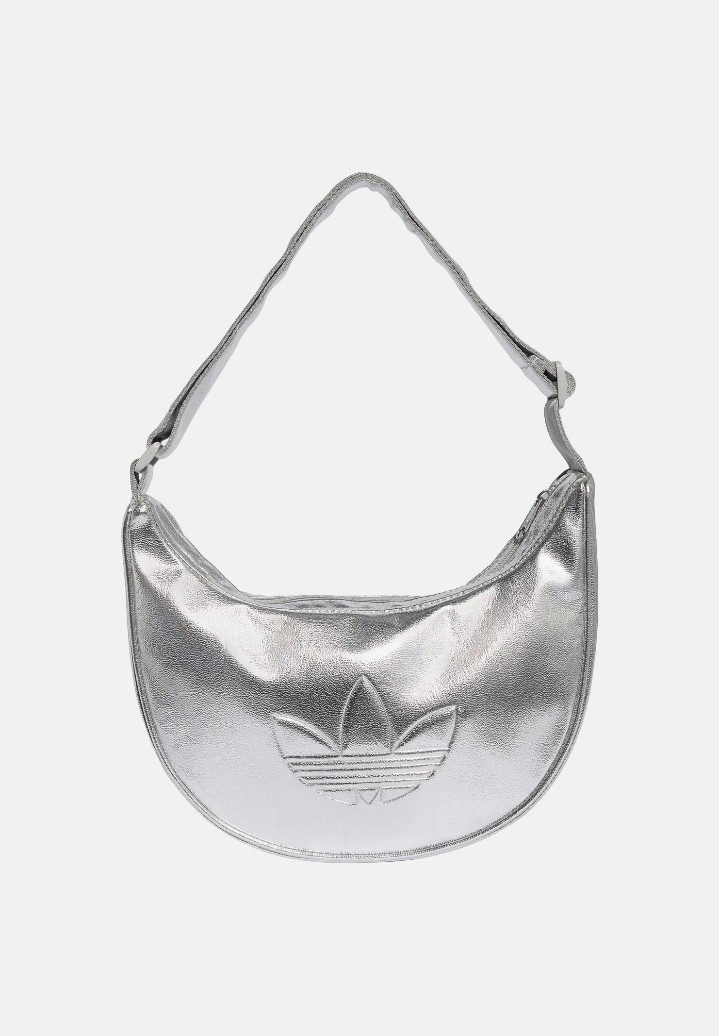 ADIDAS ORIGINALS borsa a spalla Adicolor Half Crescent Bag Metallic PU silver metallic argento da donna. KR1562 . ADIDAS ORIGINALS